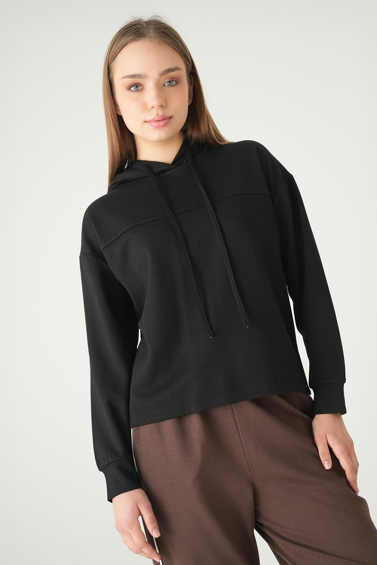 Siyah Şerit Detay Sweat 8308A