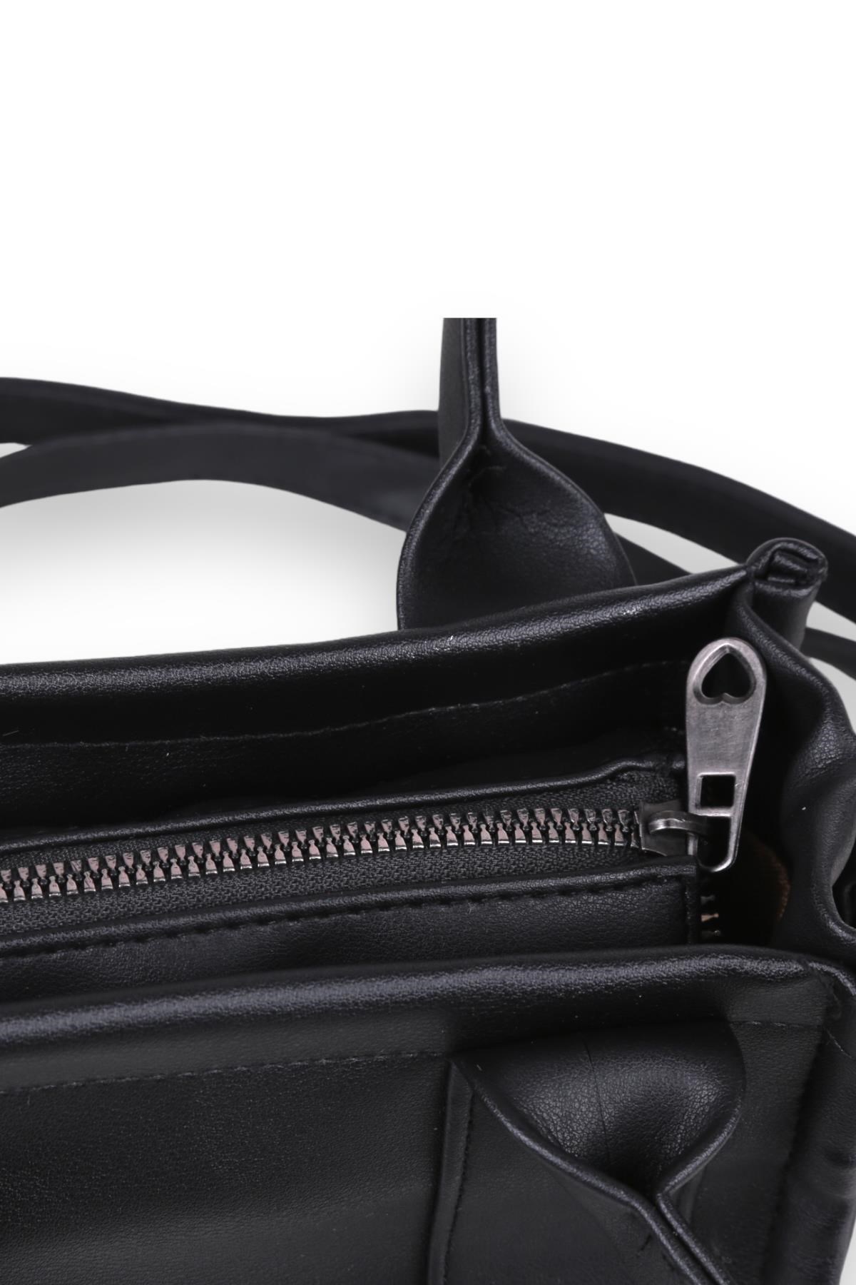 Siyah Small Tote Çanta 9280
