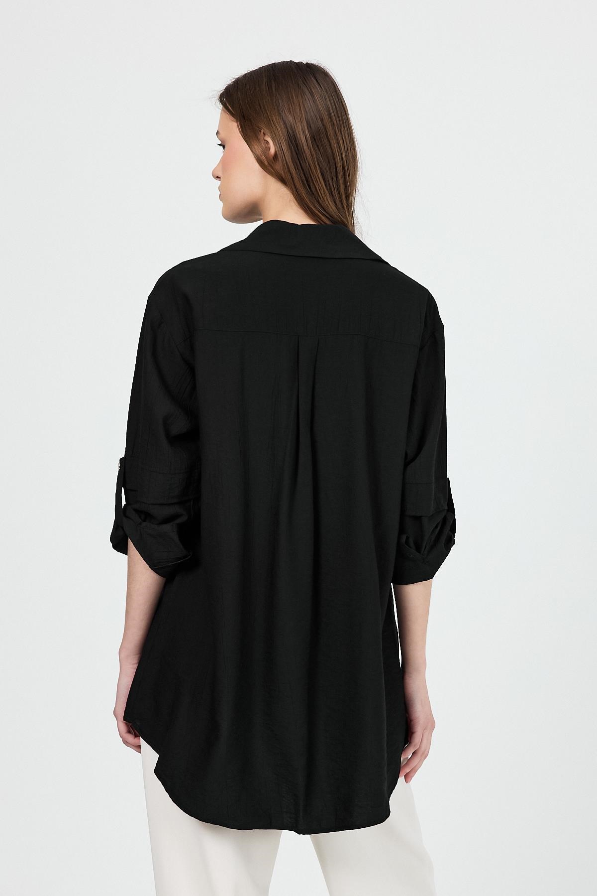 Siyah Tek Cepli Tunik 4237A