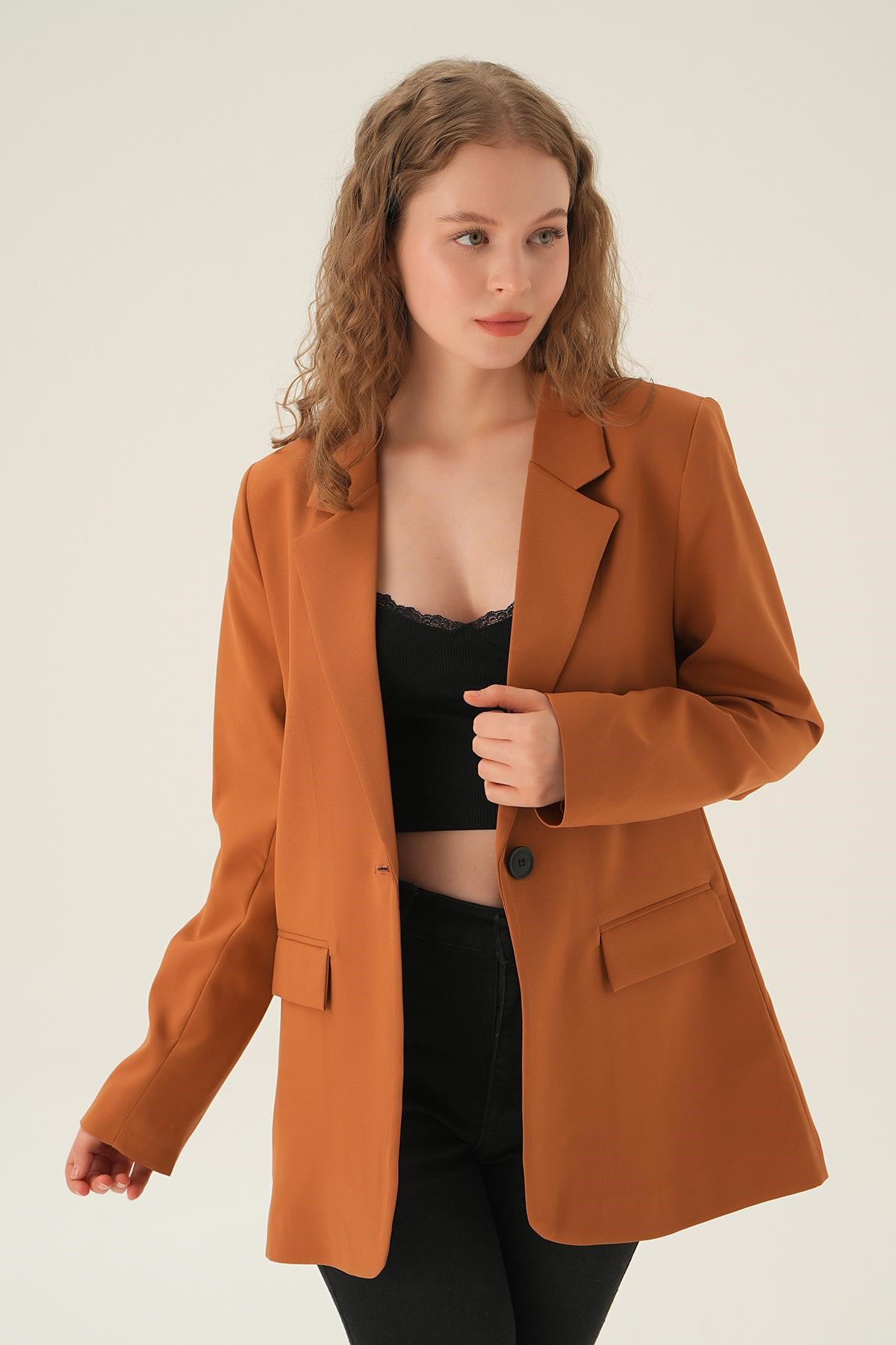 Taba Cepli Klasik Ceket 4618