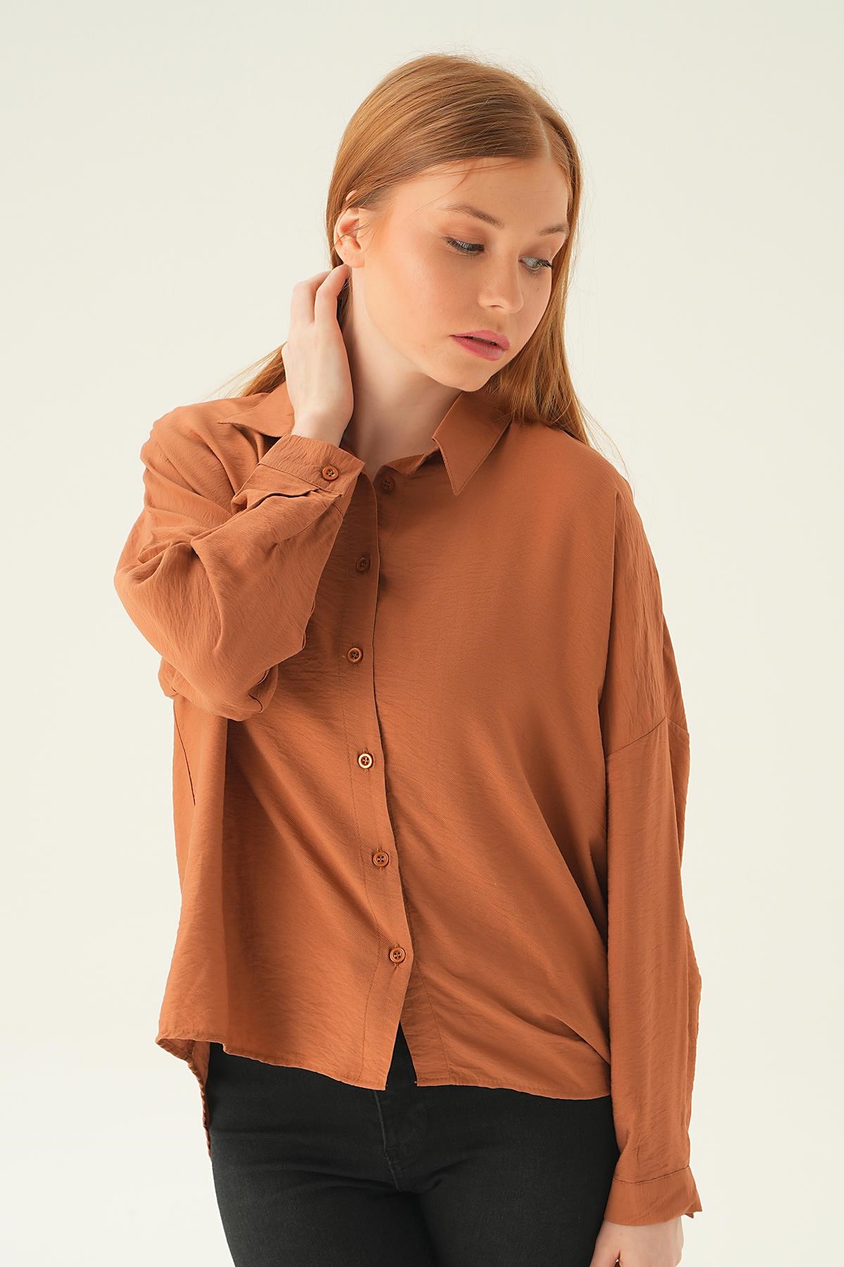 Taba Oversize Gömlek 6557-1