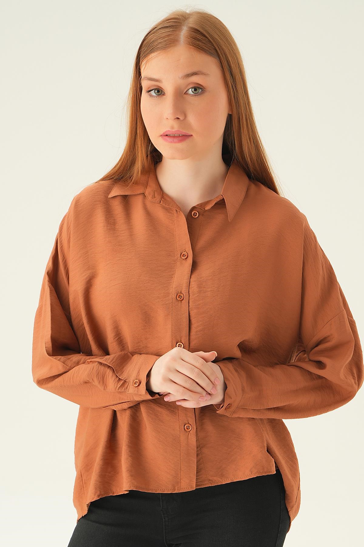 Taba Oversize Gömlek 6557-1