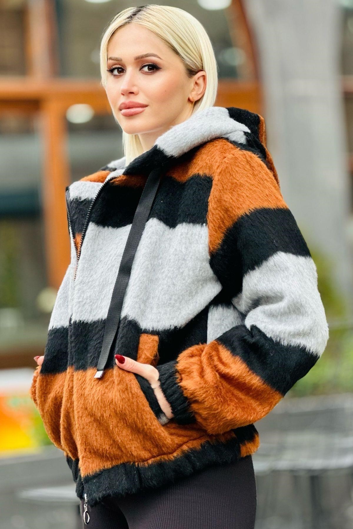 Taba Peluş Mont 3159