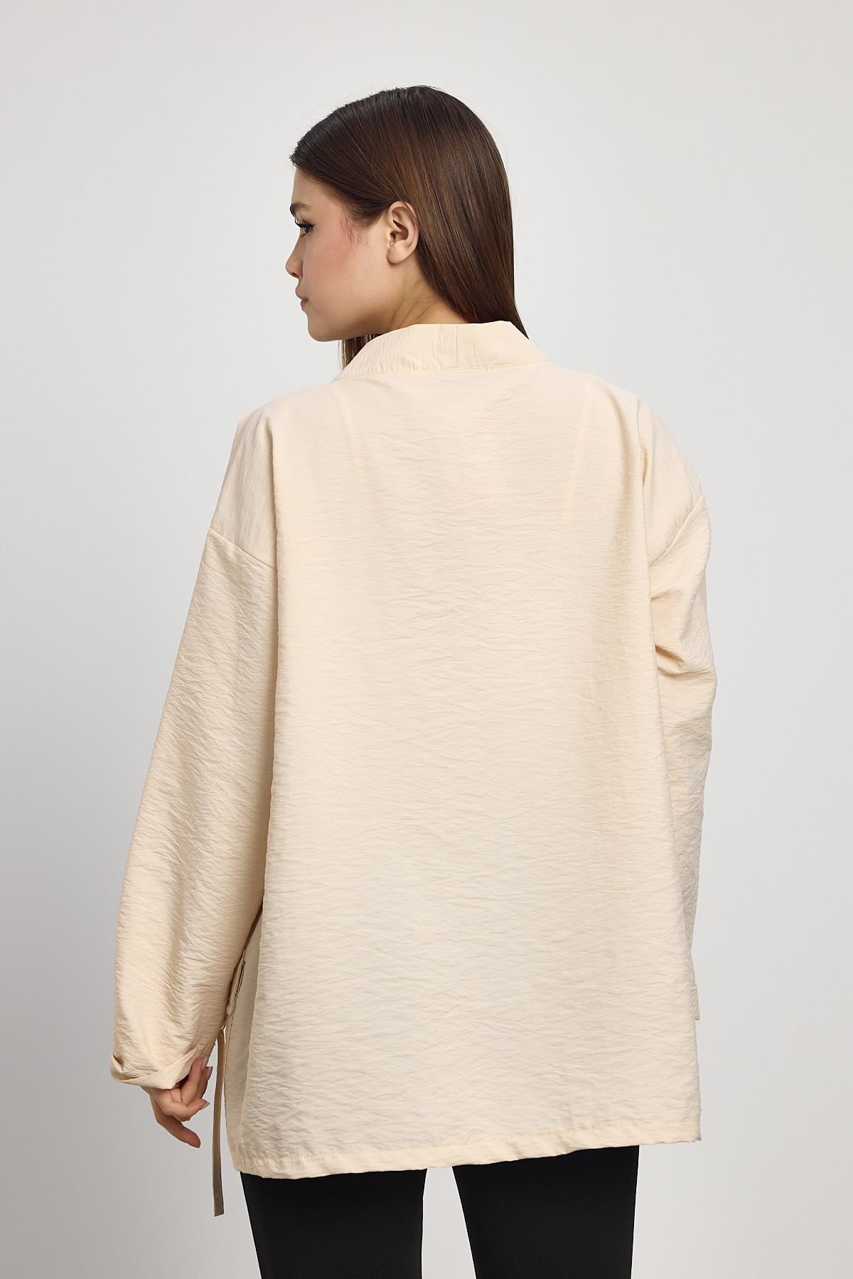 Taş Cep Detay Kimono 4194A