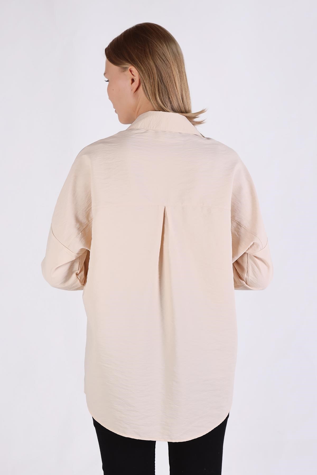 Taş Oversize Klasik Gömlek 4305A