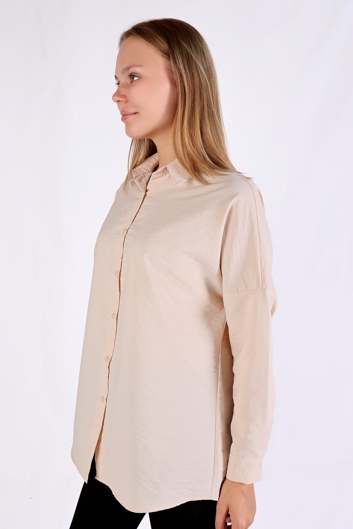 Taş Oversize Klasik Gömlek 4305A