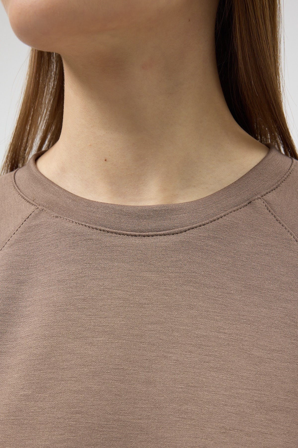 Vizon Oversize Bisiklet Yaka Kadın Sweat 8251A