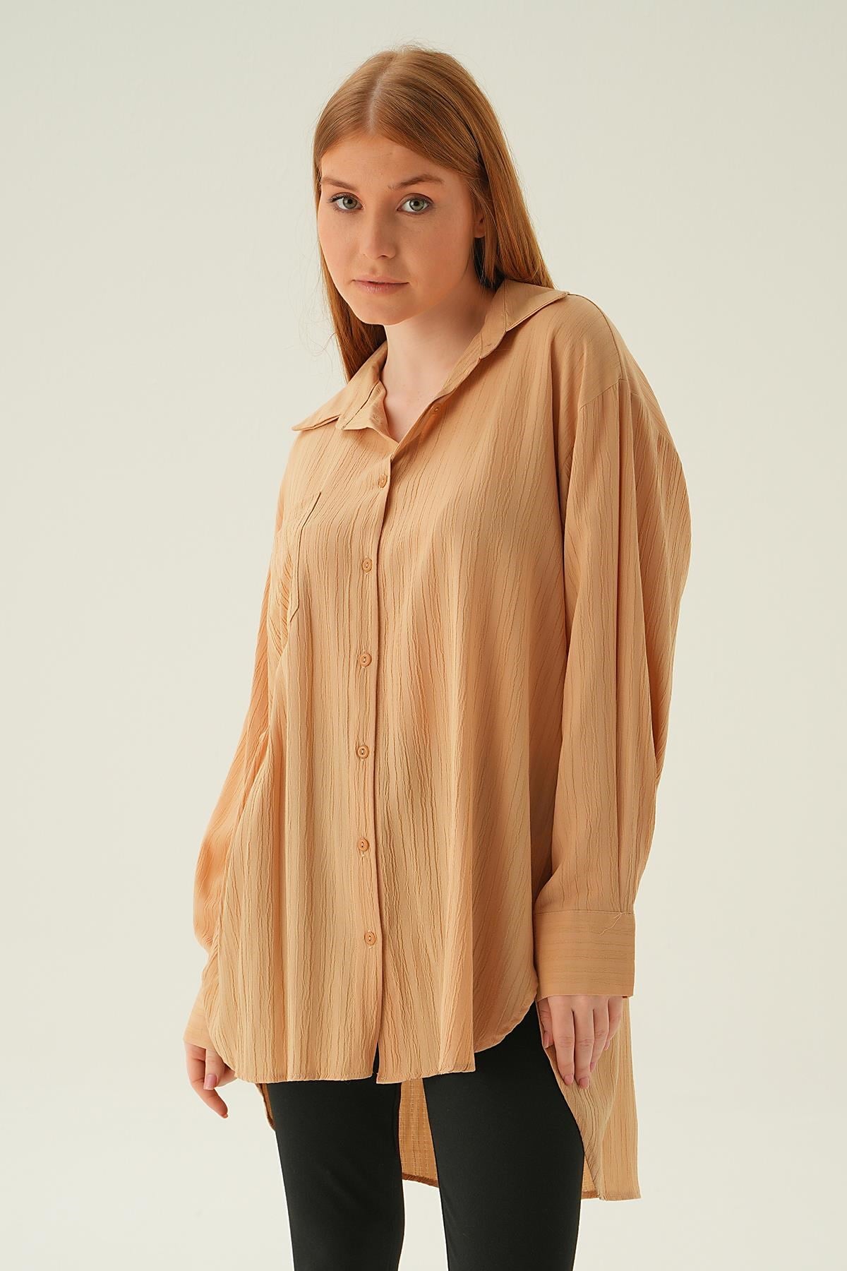 Vizon Oversize Gömlek 6644-1
