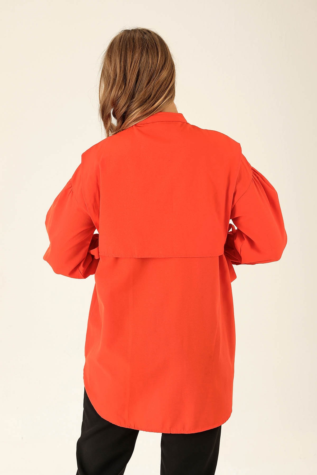 Yandan Bağlamalı Tunik - 6197A Orange