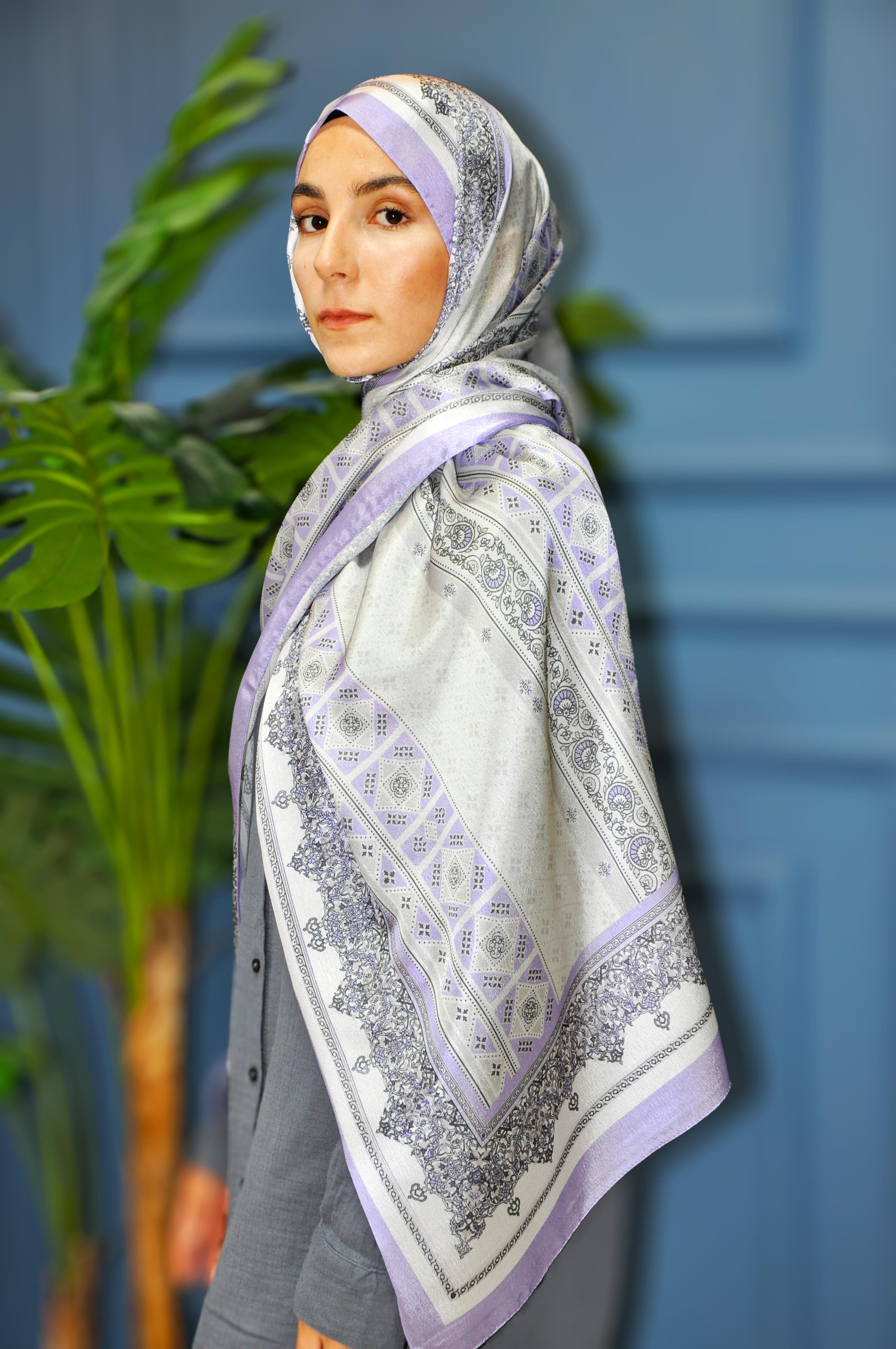 İntizar Desen Şal Lila