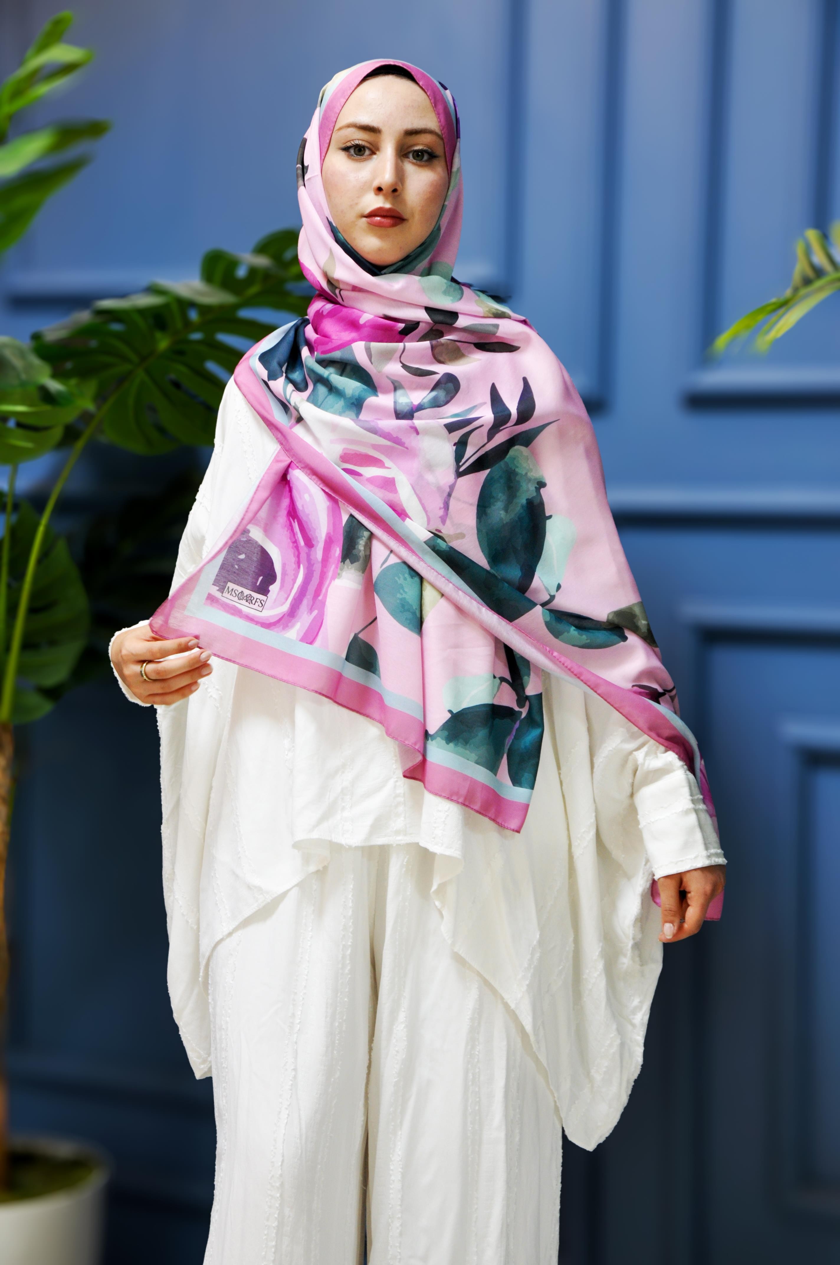 Iris Desen Şal Pembe