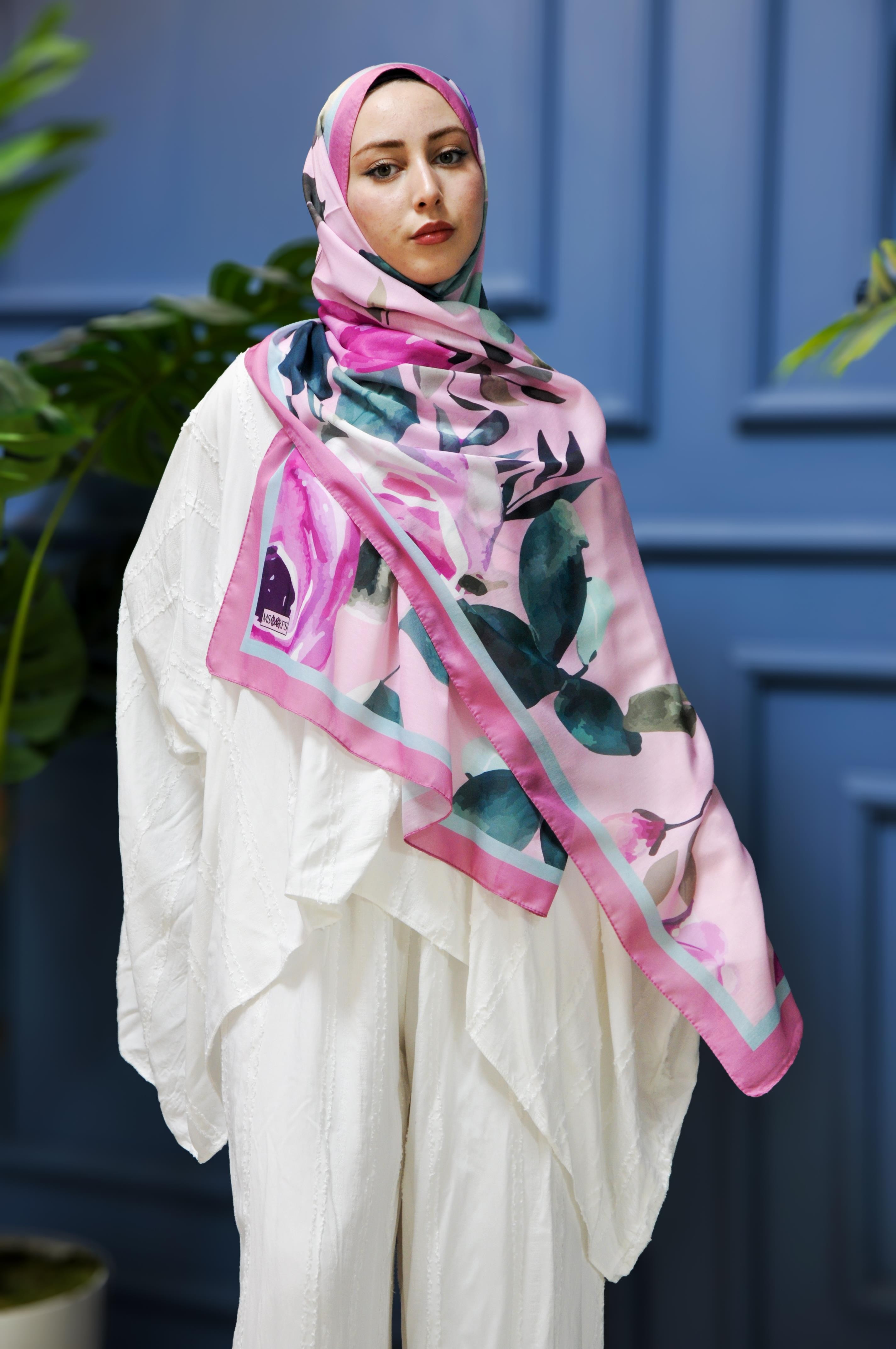Iris Desen Şal Pembe