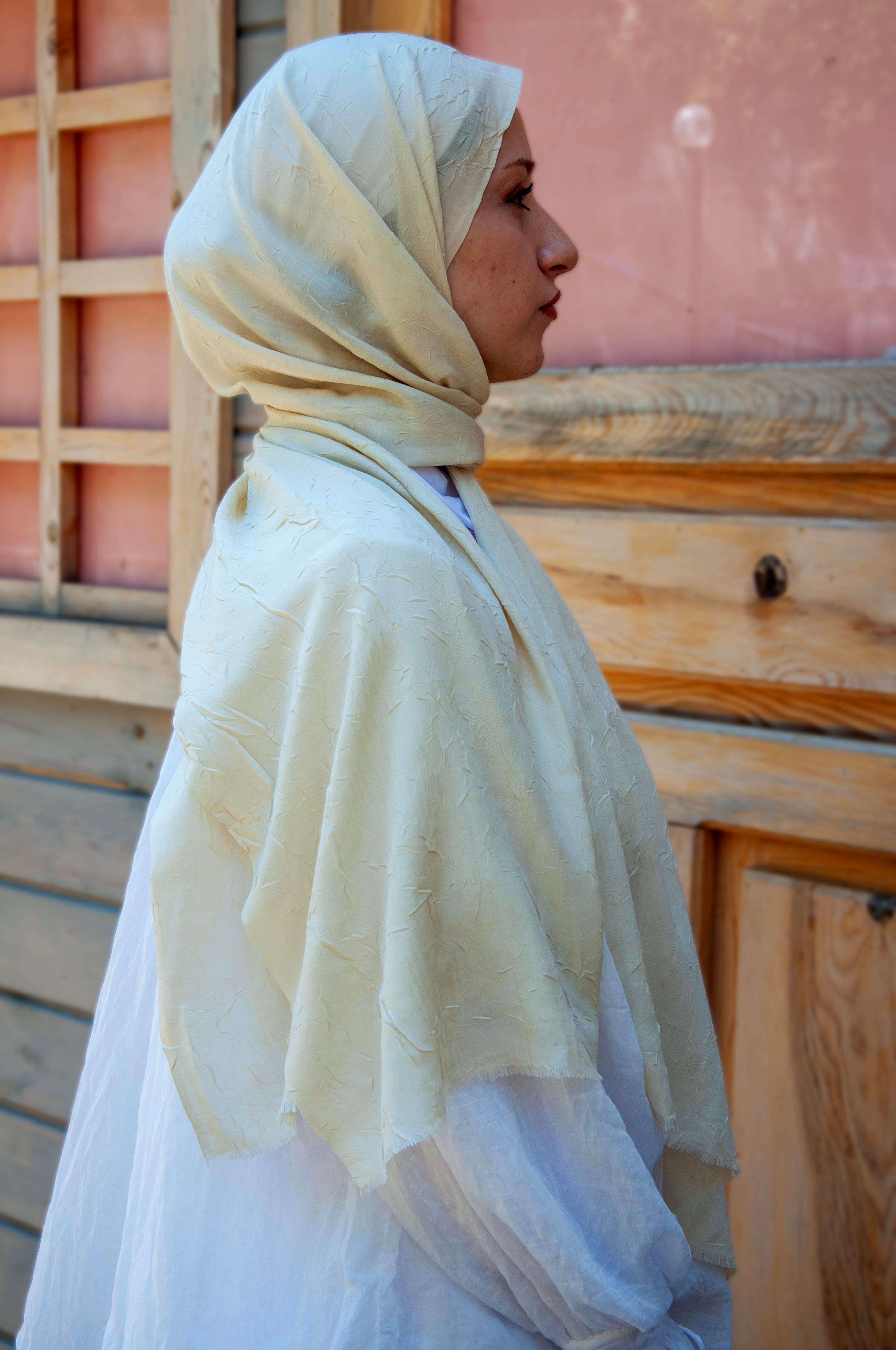 Mscarfs Bambu Kraş Şal Bej