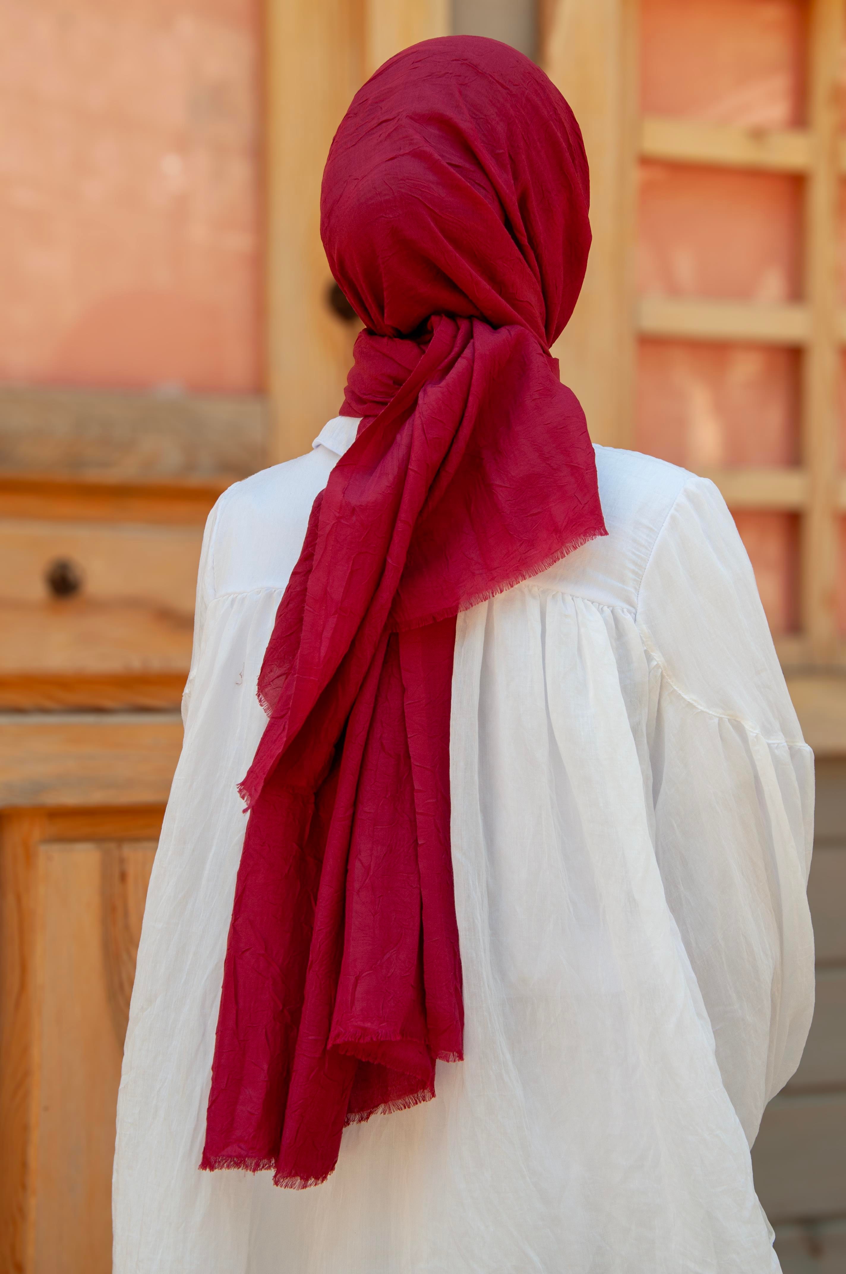 Mscarfs Bambu Kraş Şal Fuşya