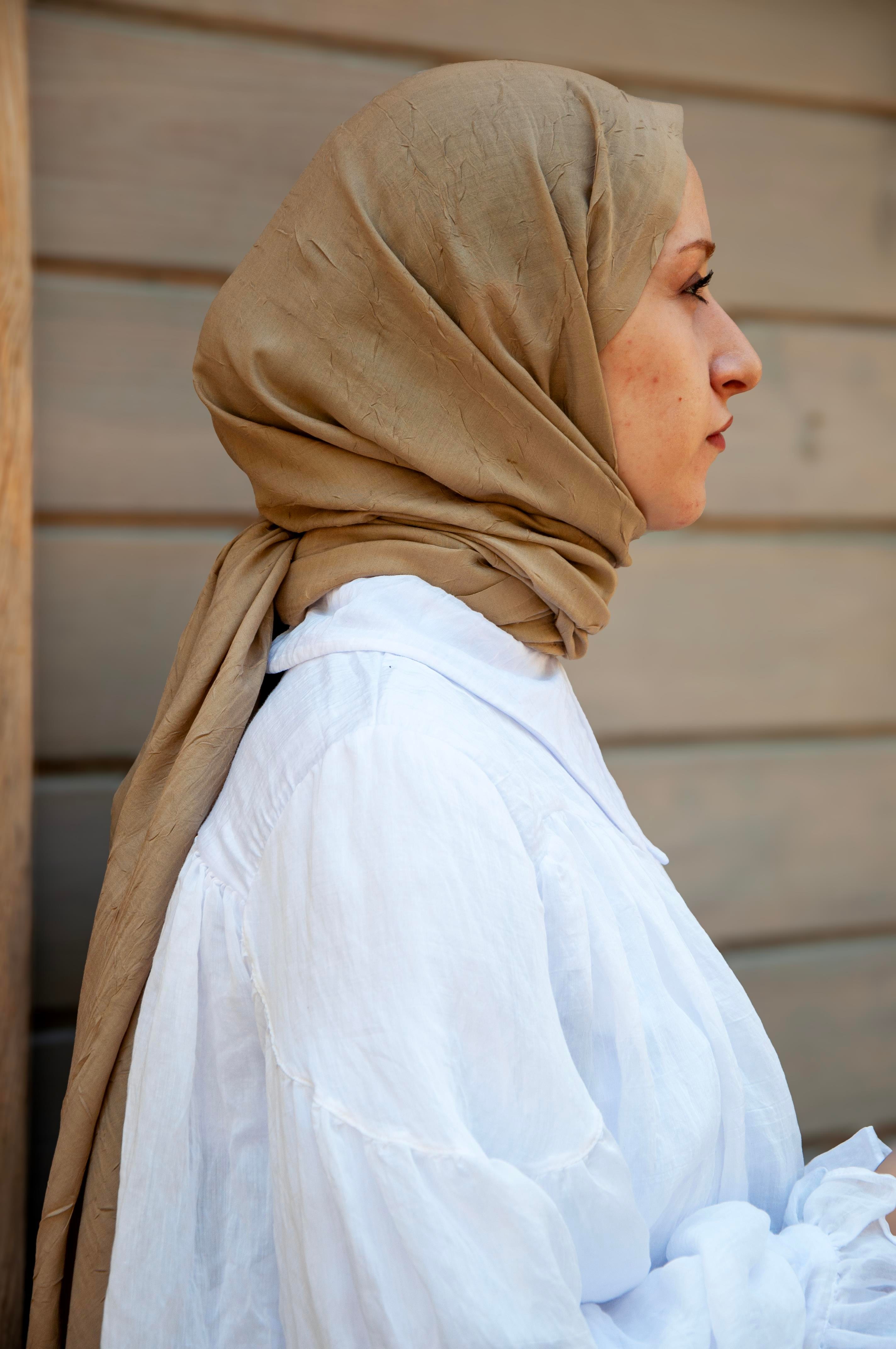 Mscarfs Bambu Kraş Şal Karamel