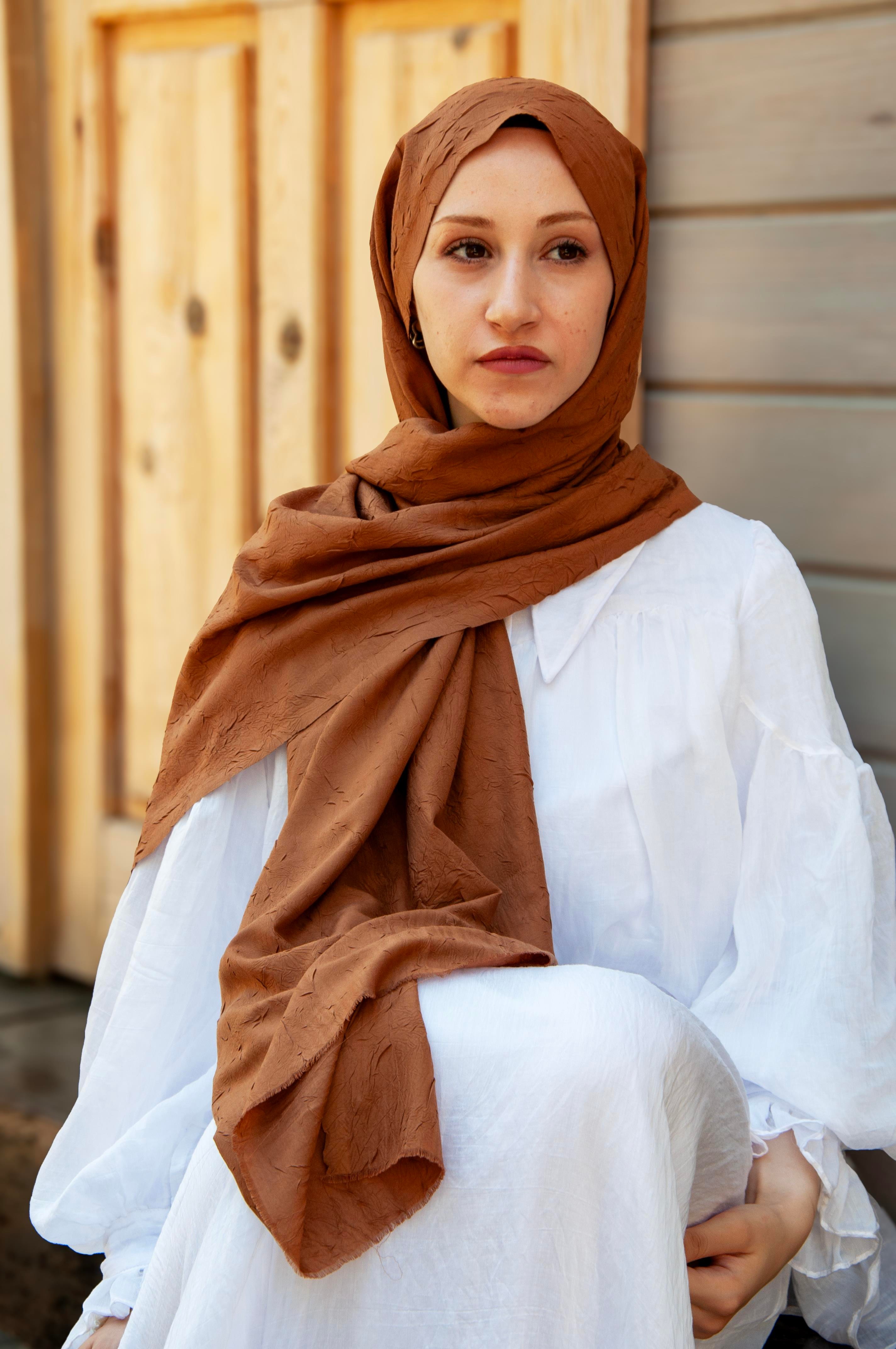Mscarfs Bambu Kraş Şal Tarçın
