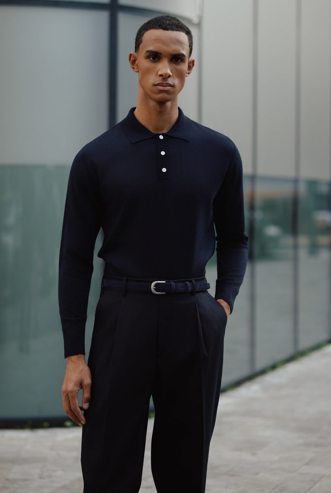 Lora Polo Triko Siyah - XXL