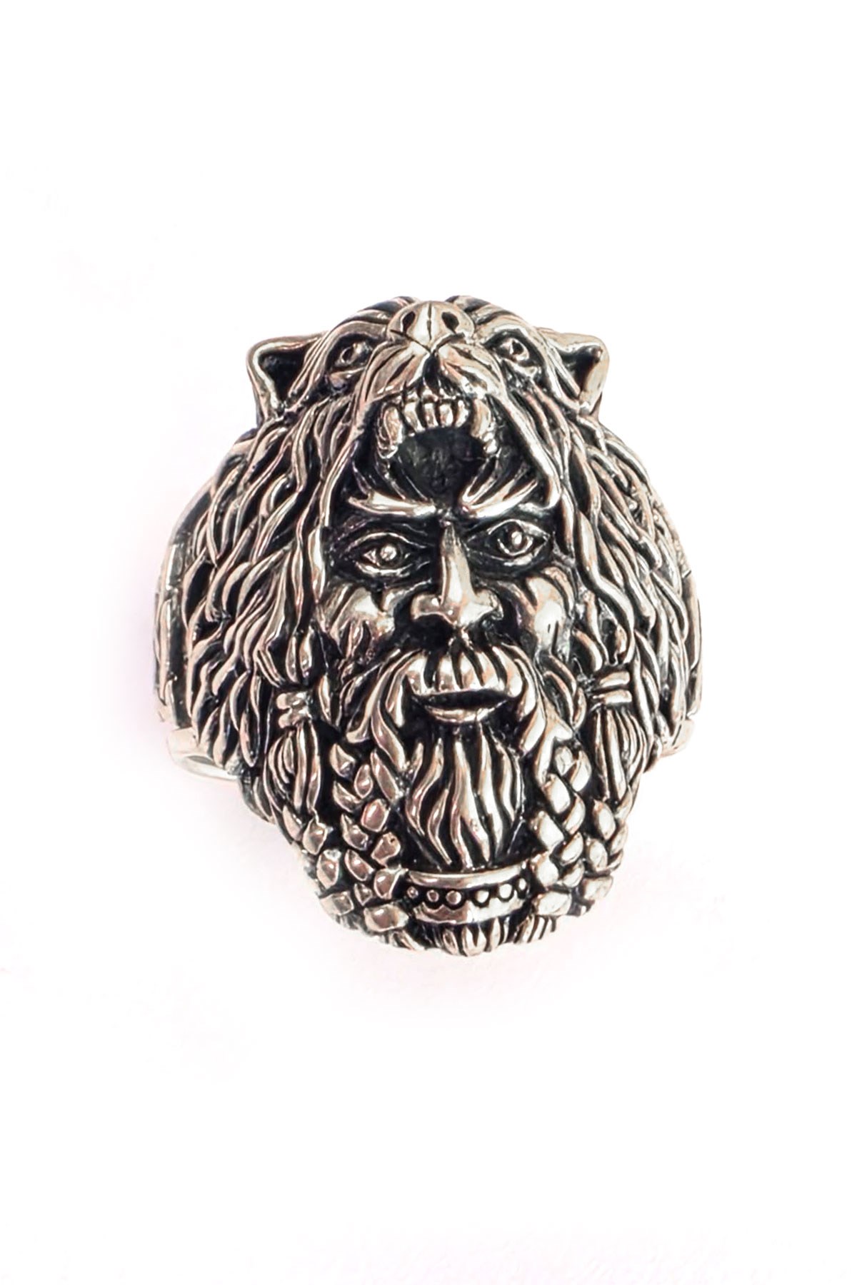 3 boyutlu 925 ayar Gümüş Tasarım Viking yüzük