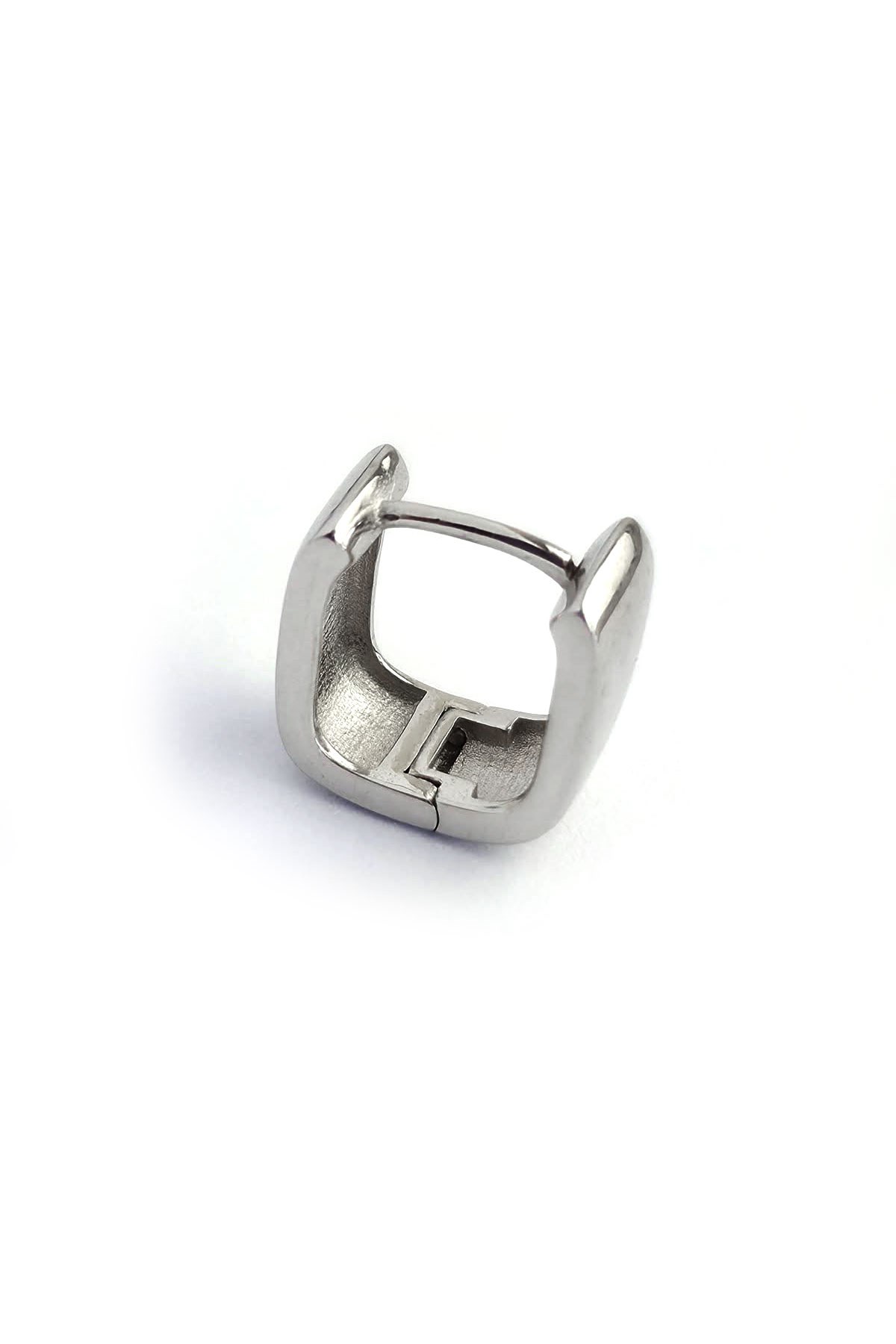925 Ayar Gümüş Tasarım Kare Erkek Küpesi | OseShop