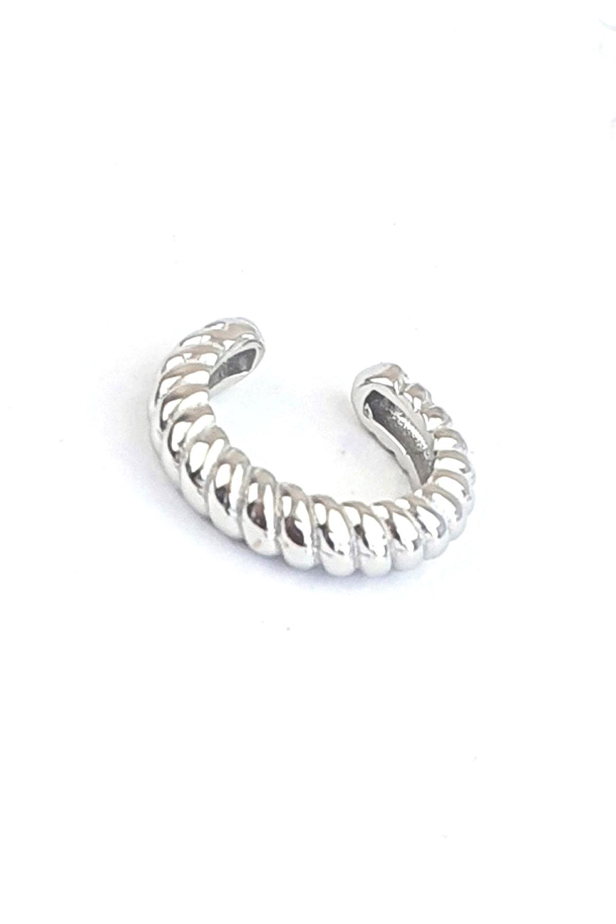 925ayar Gümüş Sıkıştırmalı Kıkırdak Earcuff Küpe