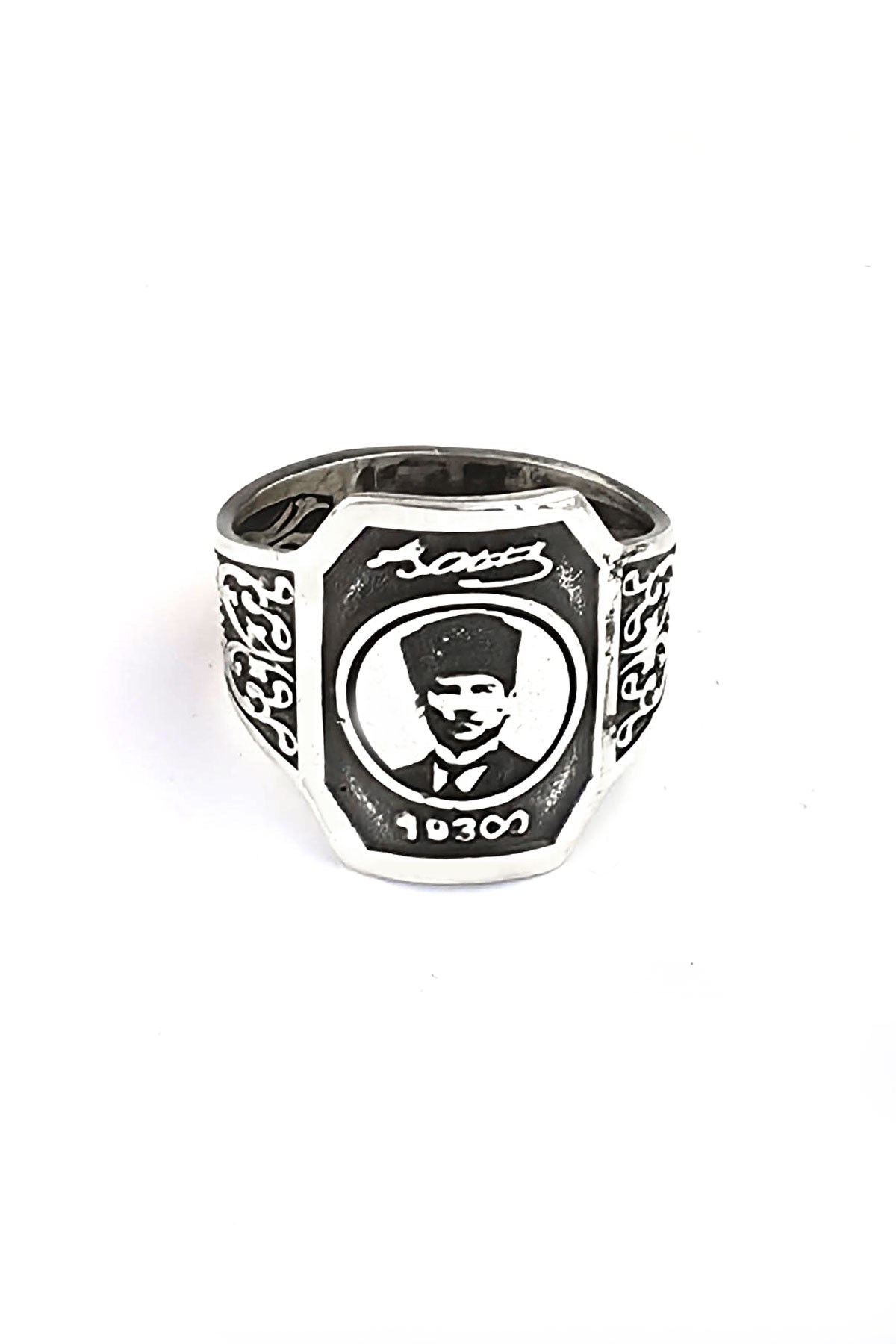 925ayar Gümüş Tasarım Kemal Atatürk İmzalı 925 ayar Gümüş Tasarım Yüzük
