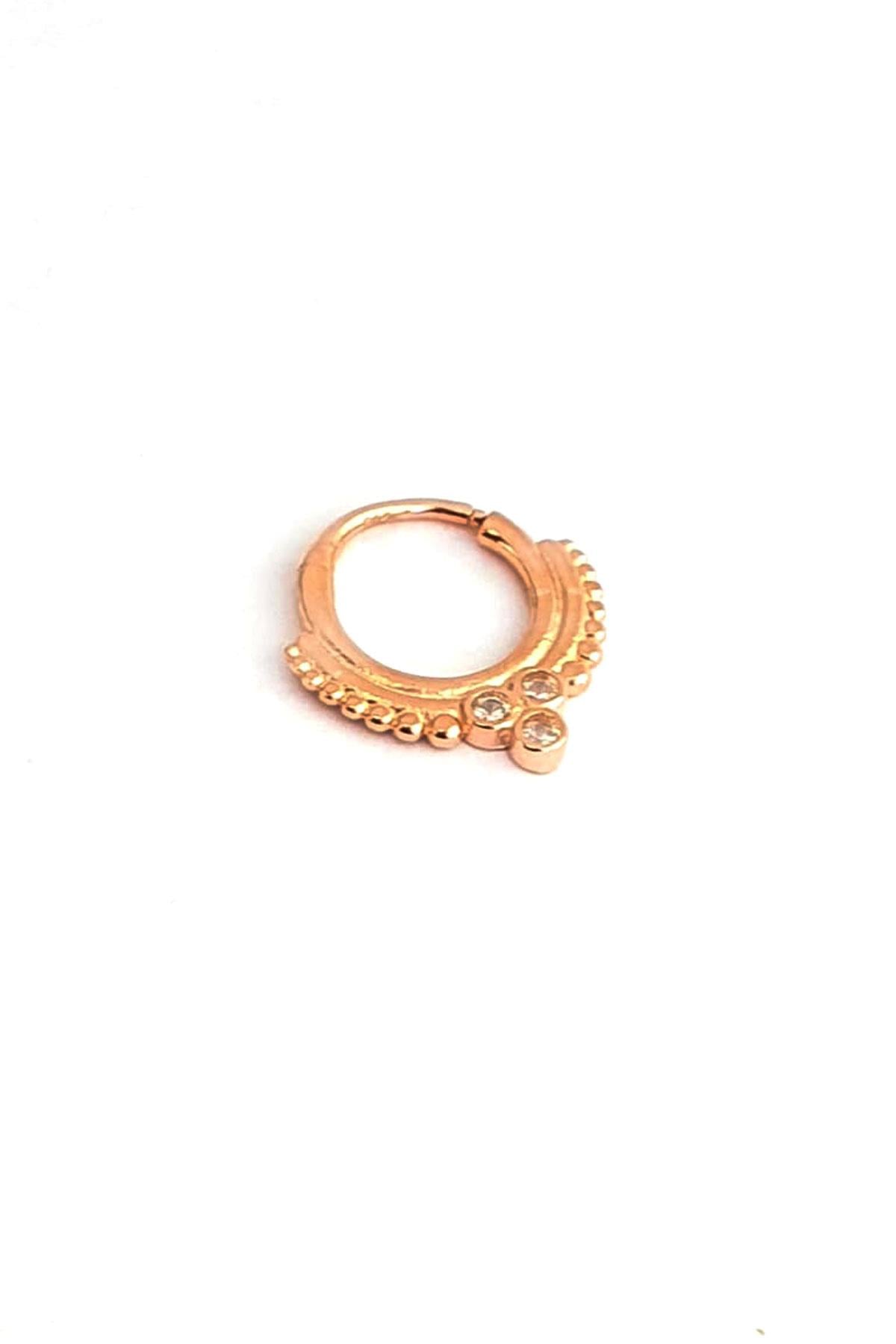 925ayar Gümüş Tasarım rose tragus halka piercing