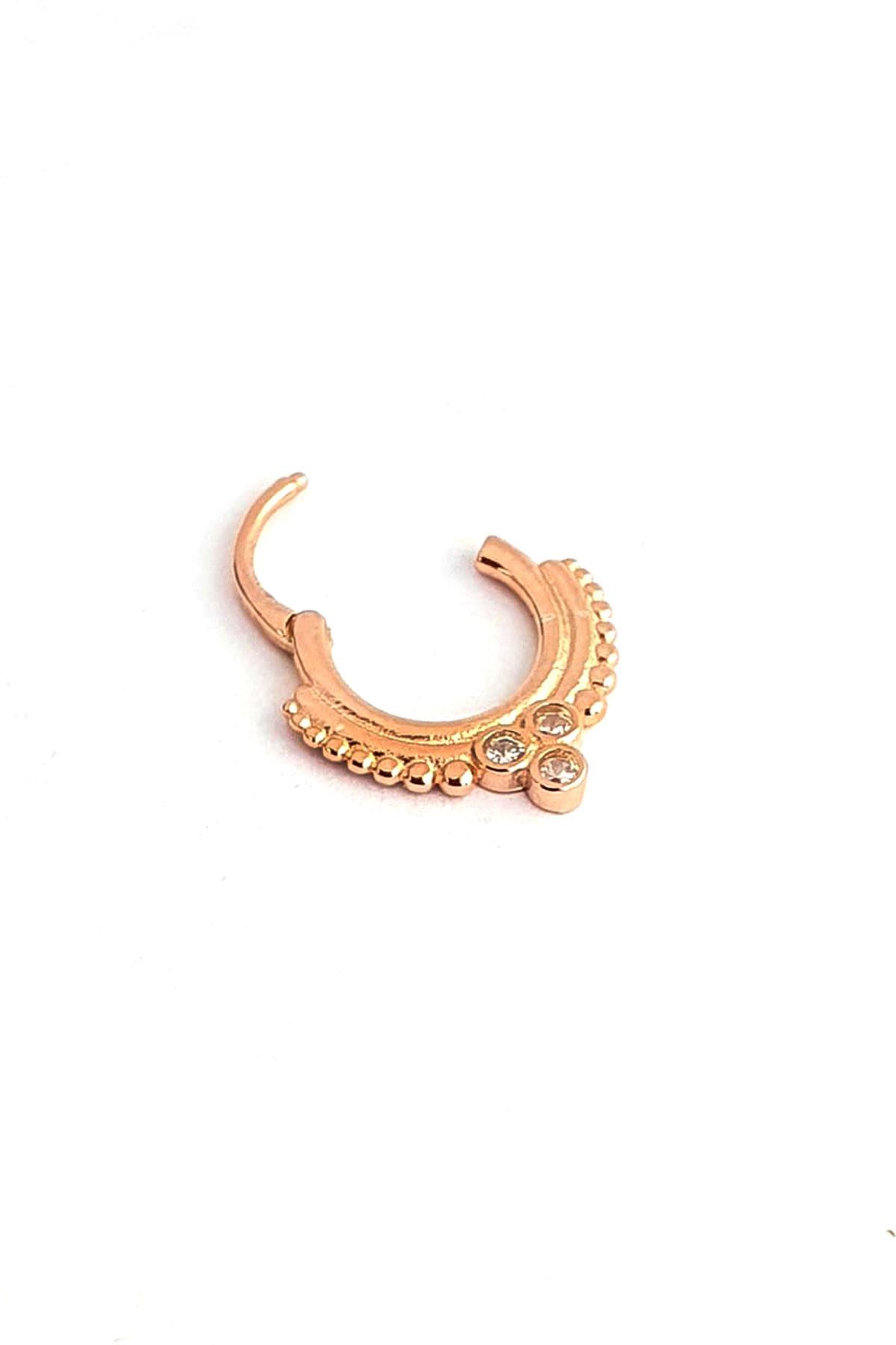 925ayar Gümüş Tasarım rose tragus halka piercing