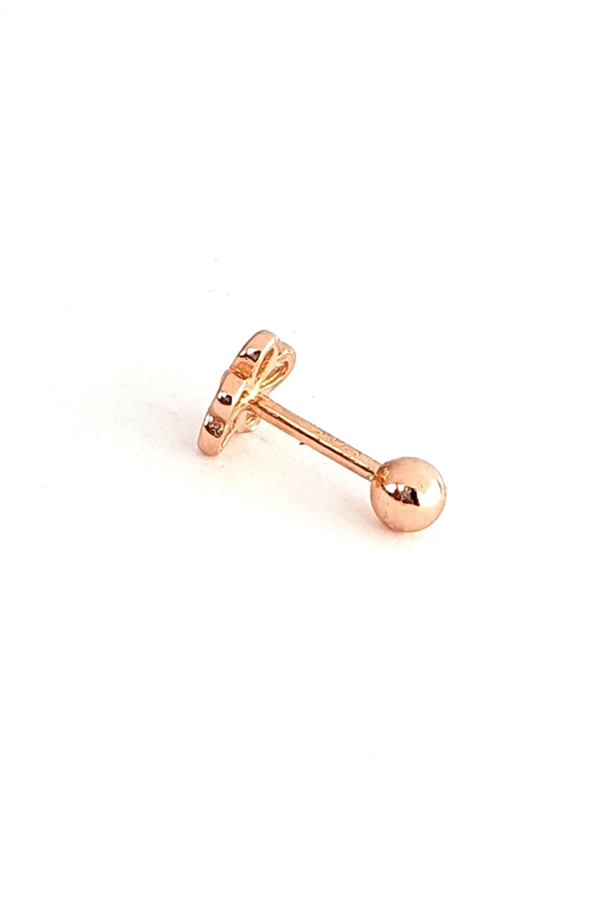 Çiçek Figürlü 925ayar Gümüş Rose Tragus Kıkırdak Piercing