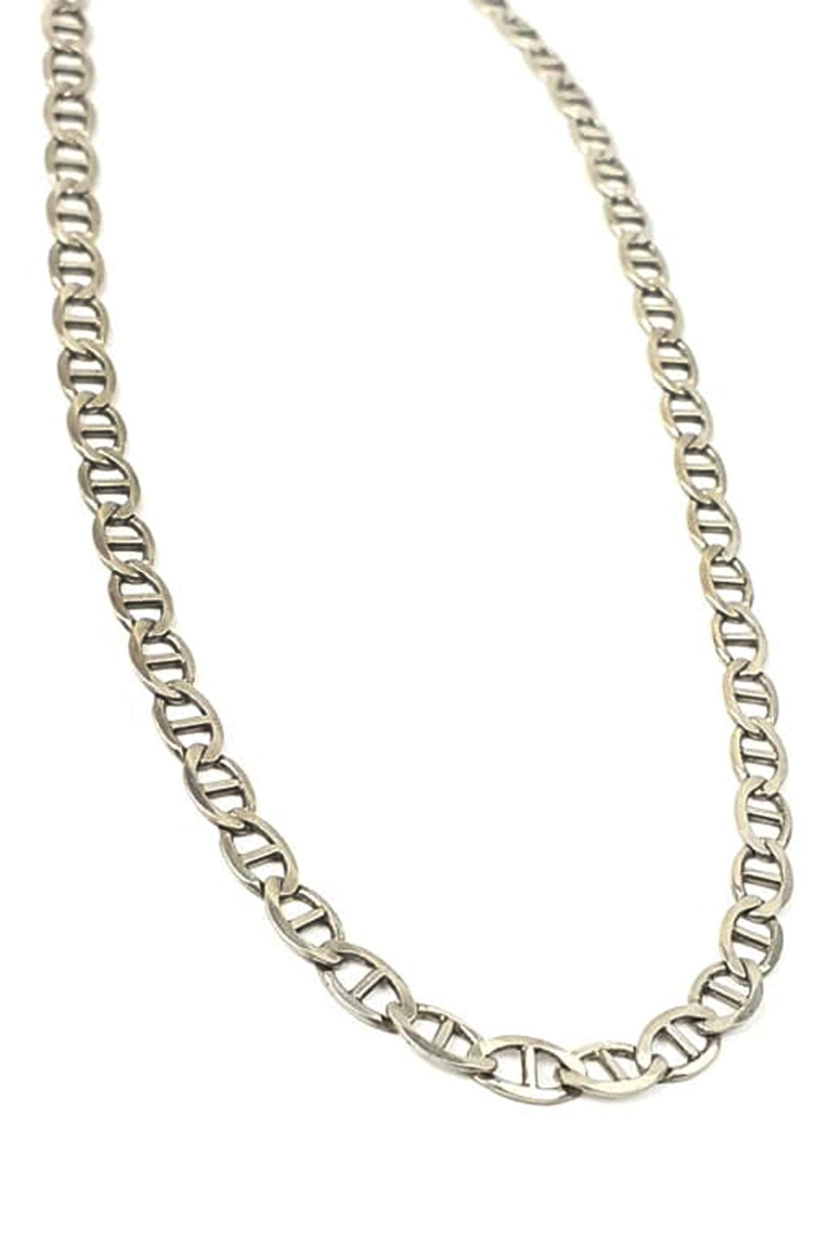 gümüş erkek zincir kolye 46cm 5mm