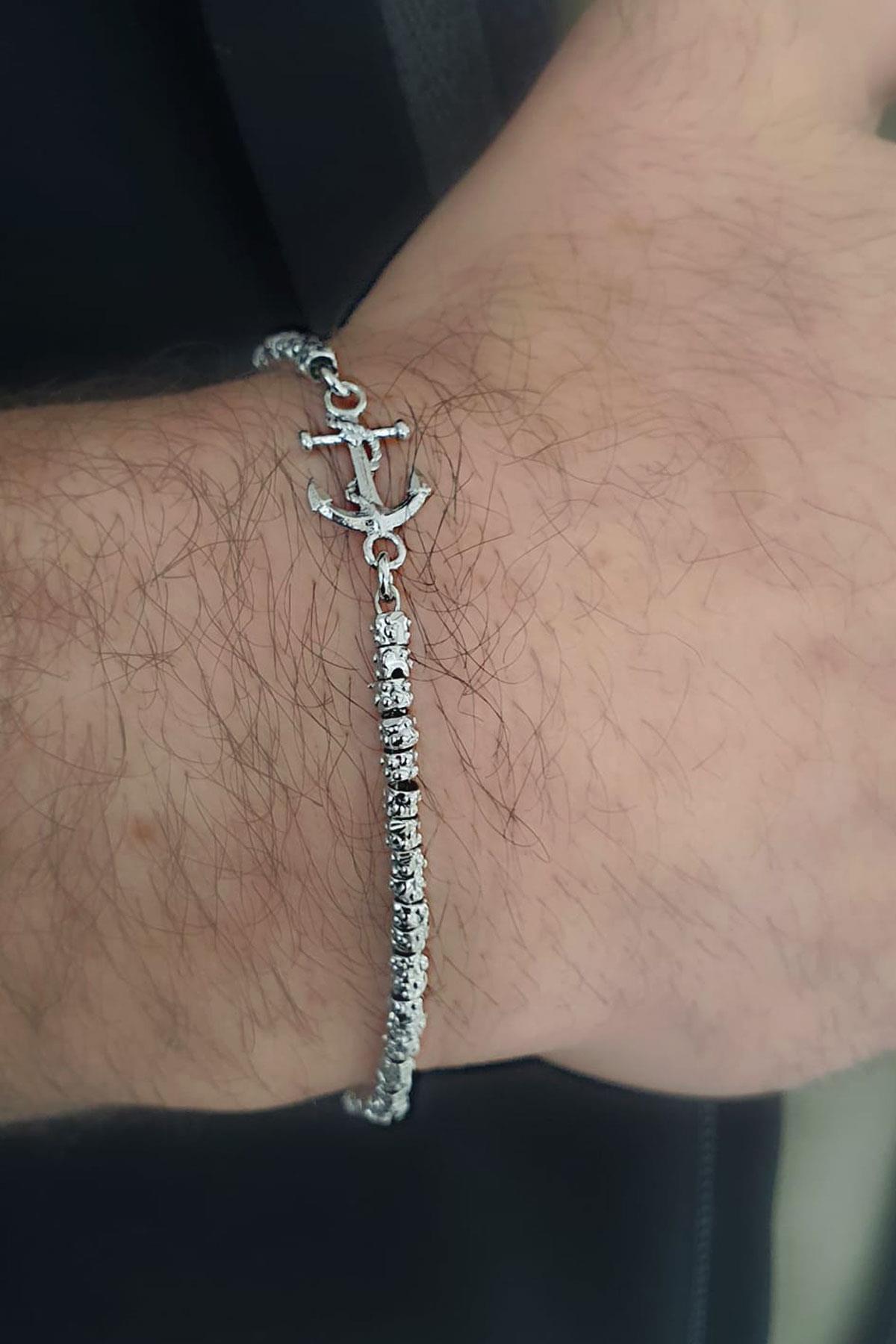 Italyan Tasarımı 925ayar Gümüş Trend Erkek Bileklik Özel Seri