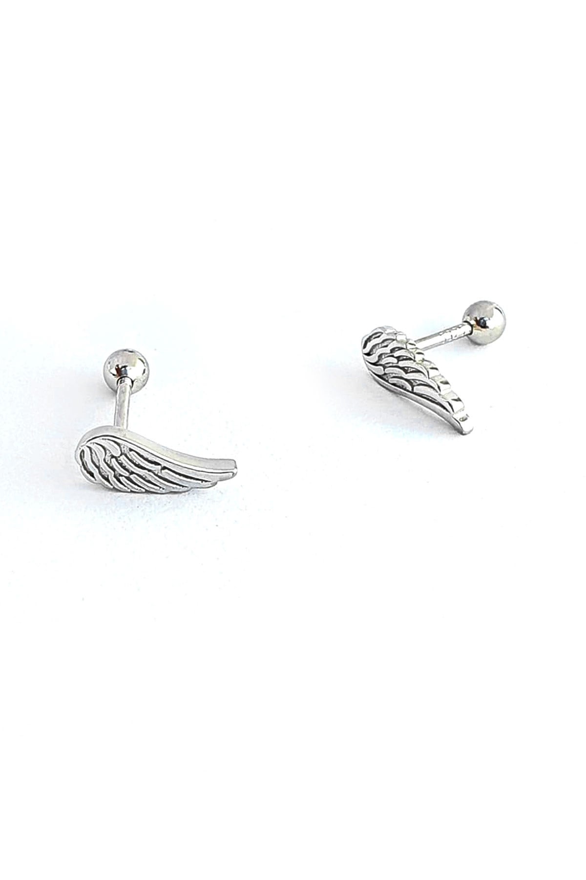 Melek Kanadı Figürlü 925ayar Gümüş Tragus Kıkırdak Piercing