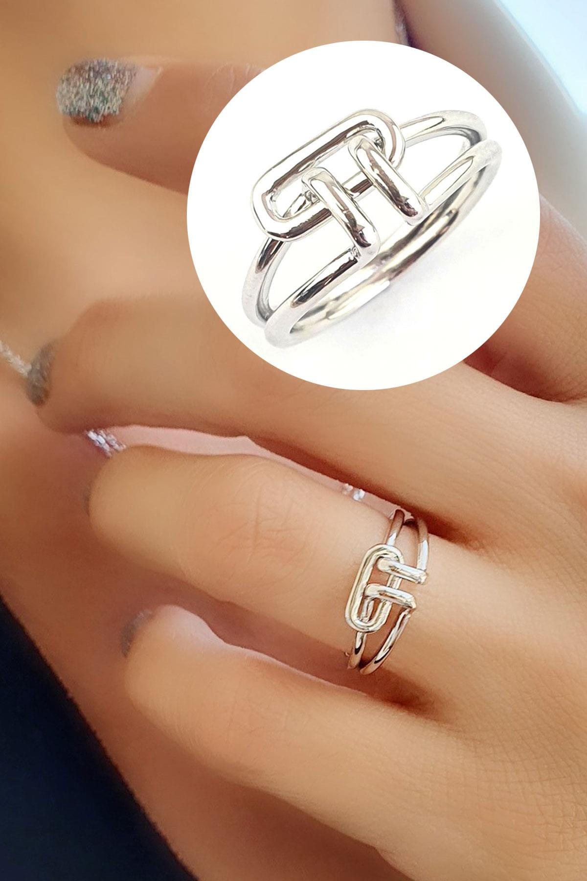 Ose Exclusive Pırlanta Parlaklığında Zirkon Taşlı İtalyan Tasarımı 925 ayar Gümüş Yüzük 