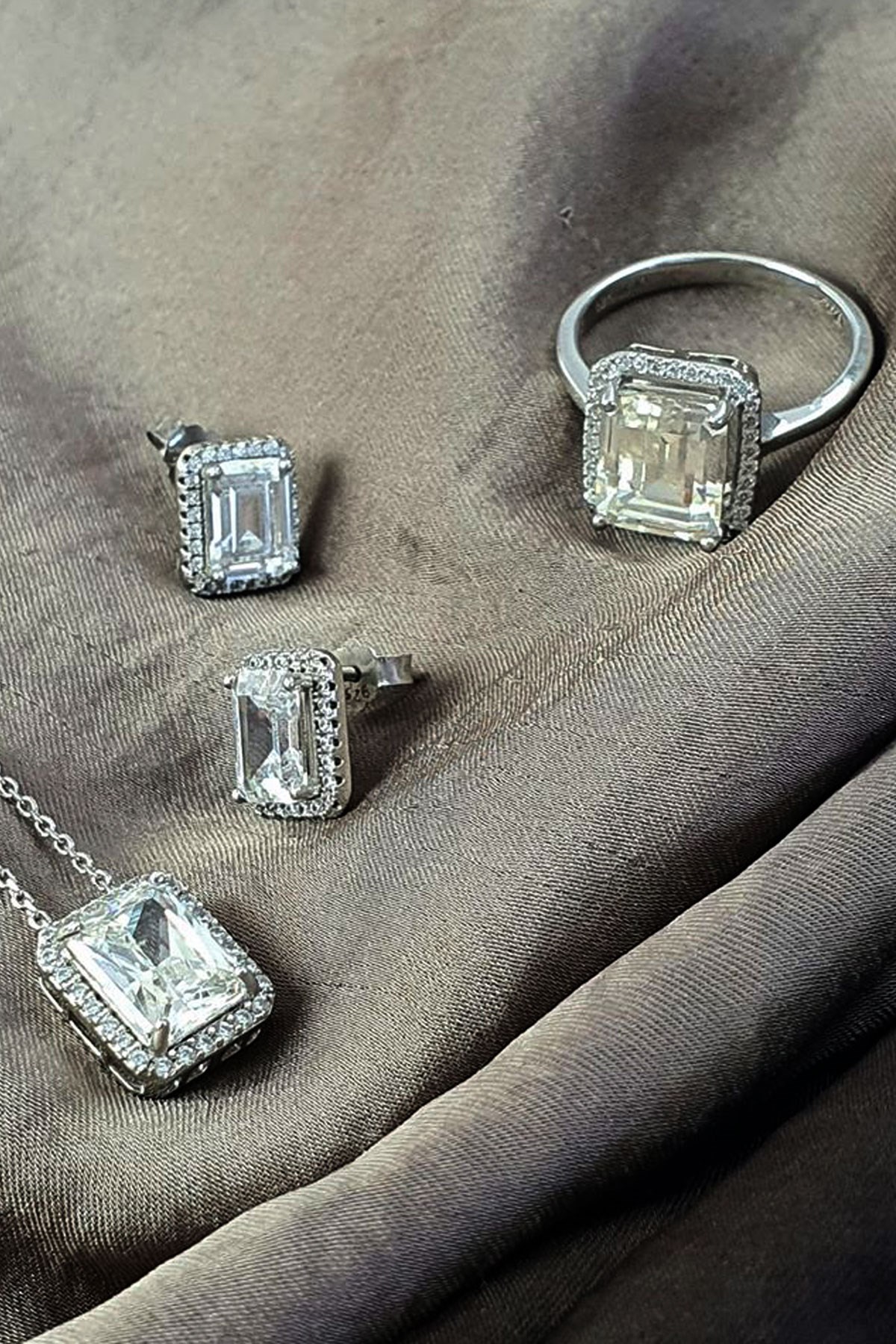 SKY DIAMOND Gümüş Lüks Takı Seti