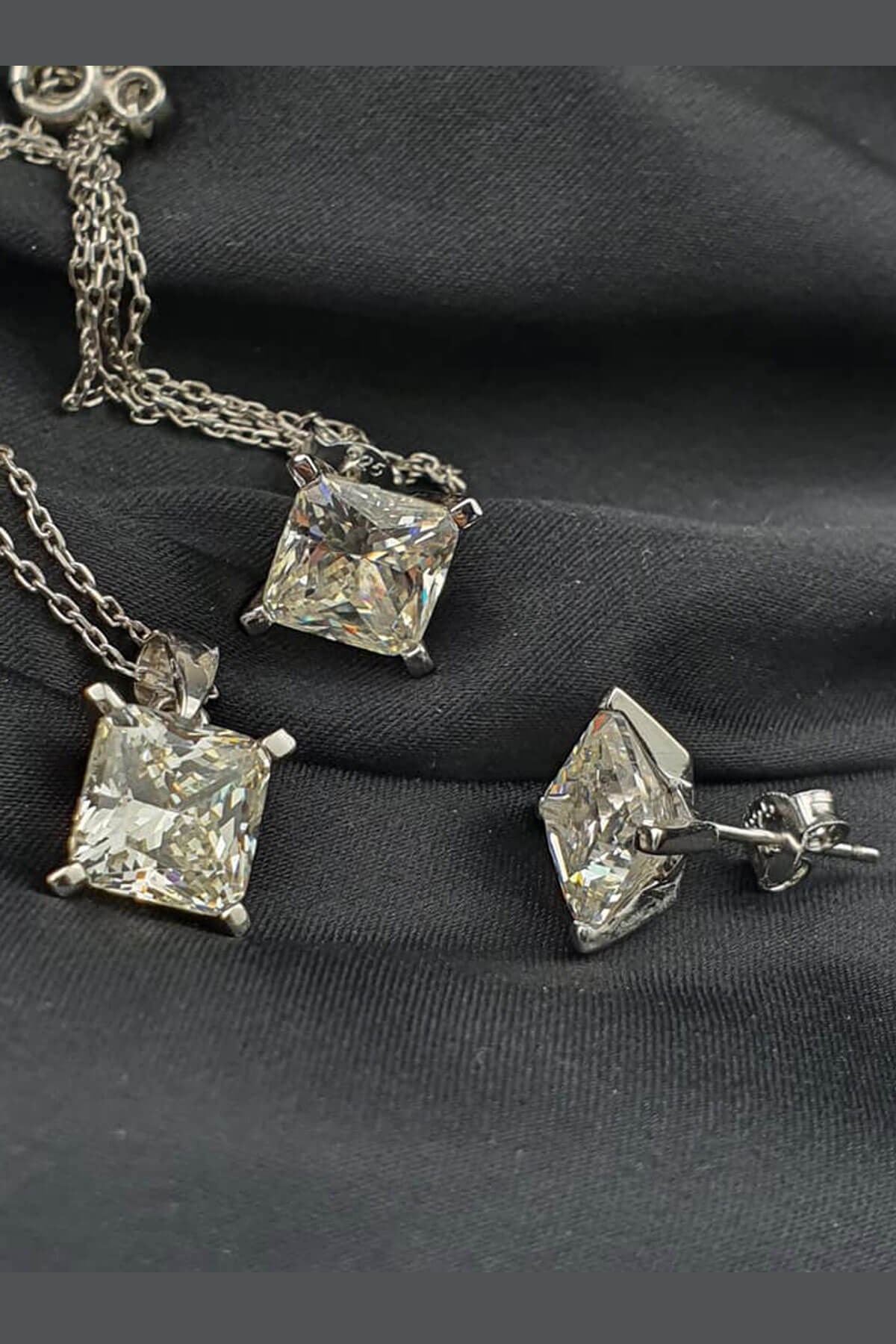 Sky diamond gümüş set takım