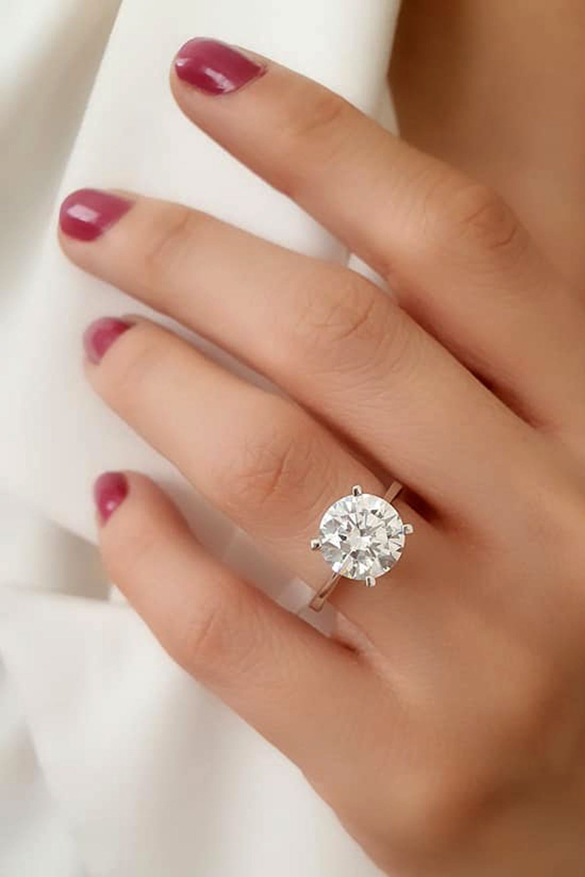 SKY DIAMOND gümüş tek taş yüzük 