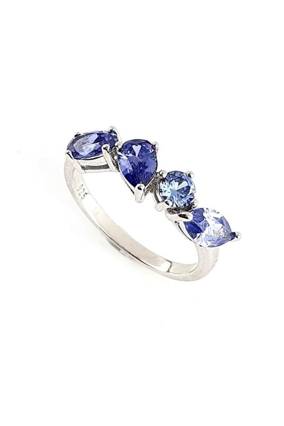 Sky Diamond purple Tanzanit Taşlı 925ayar Gümüş Tasarım Yüzük 