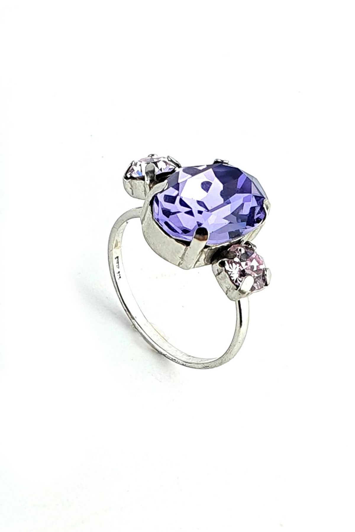 Swarovski Taşlı 925ayar Gümüş Ayarlanabilir Yüzük