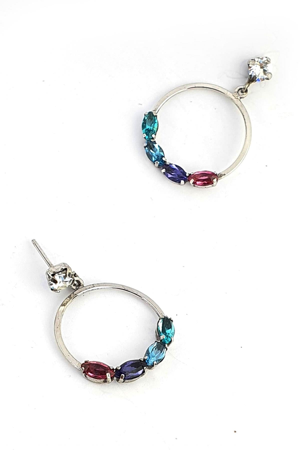 Swarovski Taşlı 925ayar Gümüş Küpe
