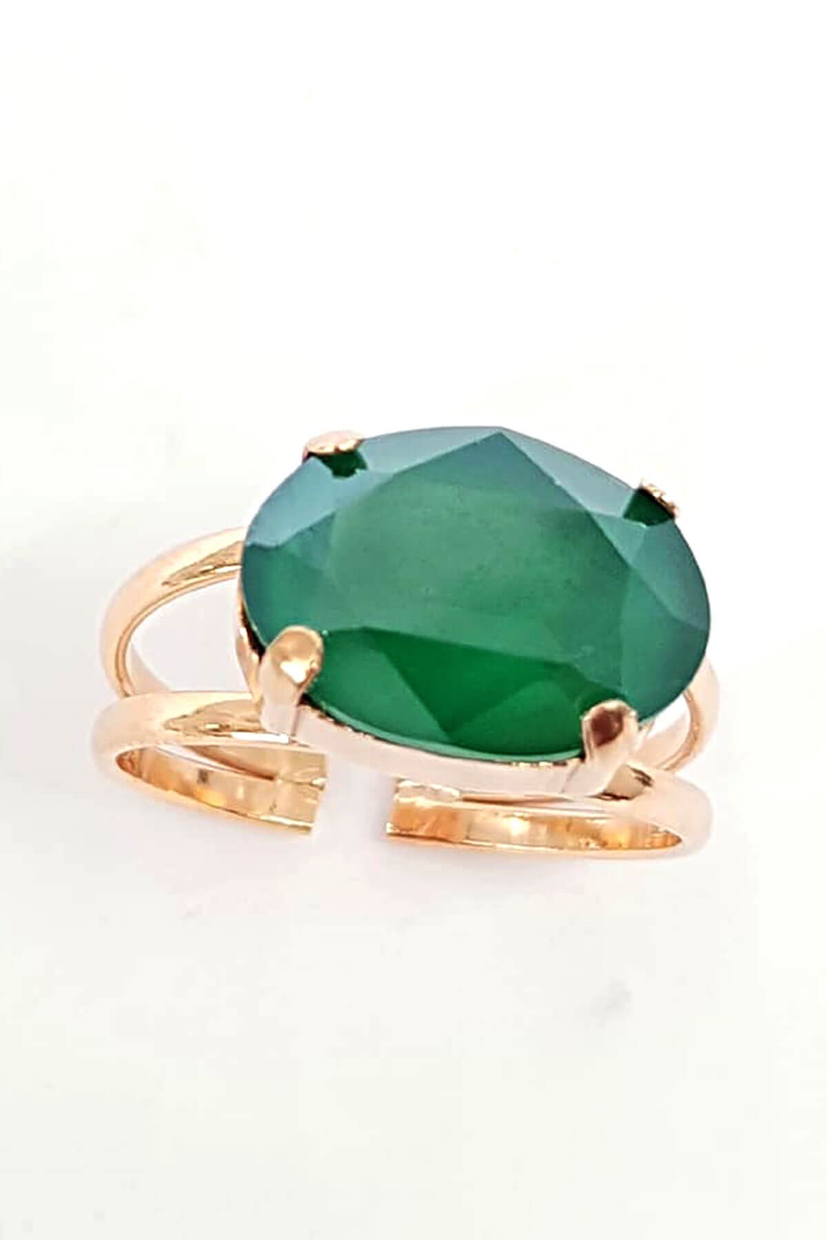 swarovski taşlı gümüş bayan yüzük