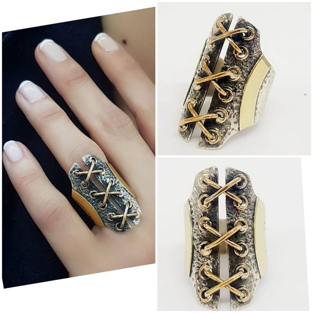 Tasarim El Isciliginde 925 Gumus Modern Yuzuk