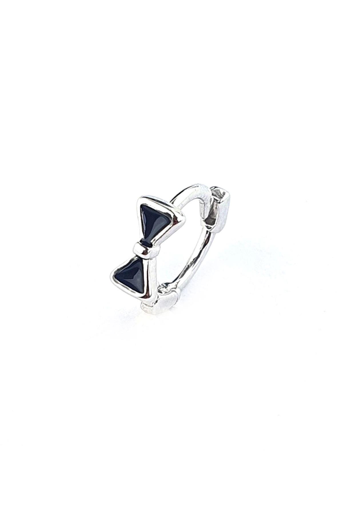 Zirkon Taş Detaylı 925ayar Gümüş Tragus Helix Minimal Tek Kıkırdak küpe