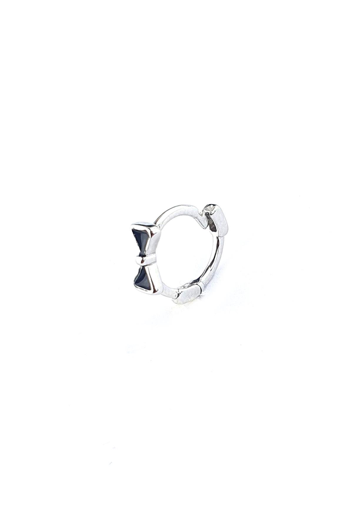 Zirkon Taş Detaylı 925ayar Gümüş Tragus Helix Minimal Tek Kıkırdak küpe