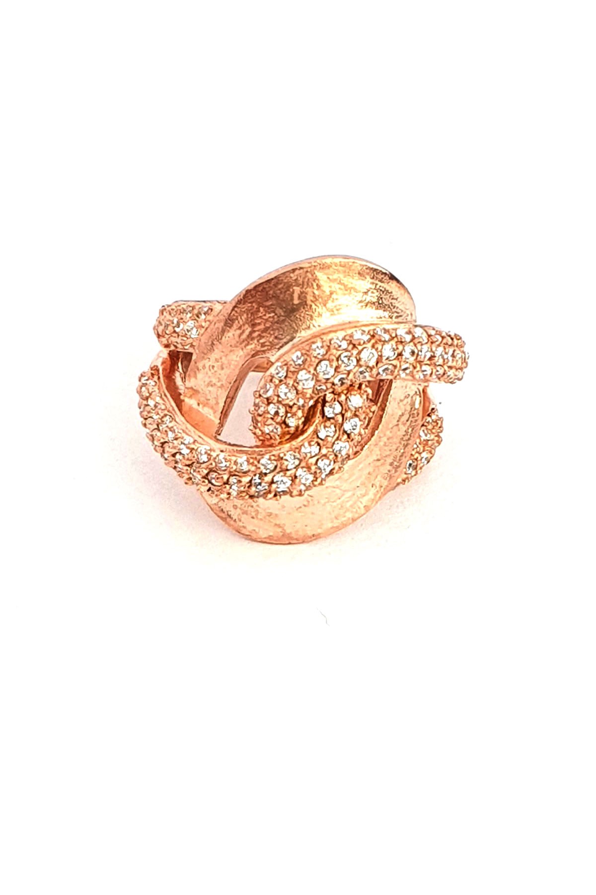 Zirkon Taşlı 925 ayar Gümüş Rose İtalyan Gurmet Yüzük