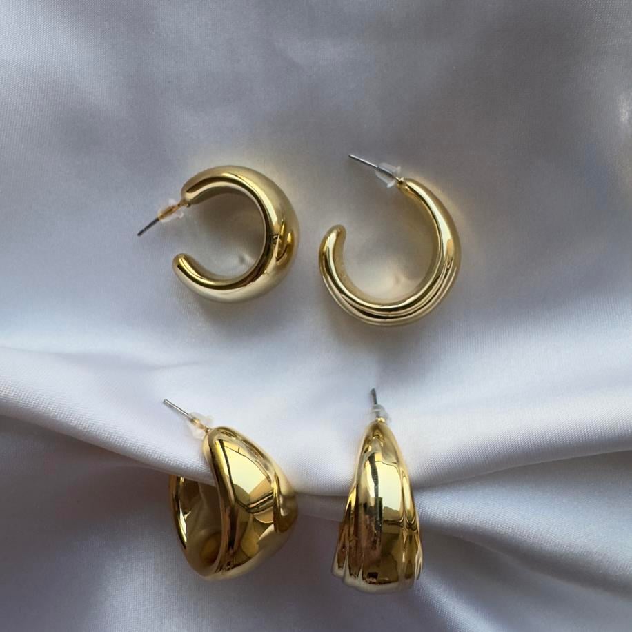 İkili Halka Küpe Set