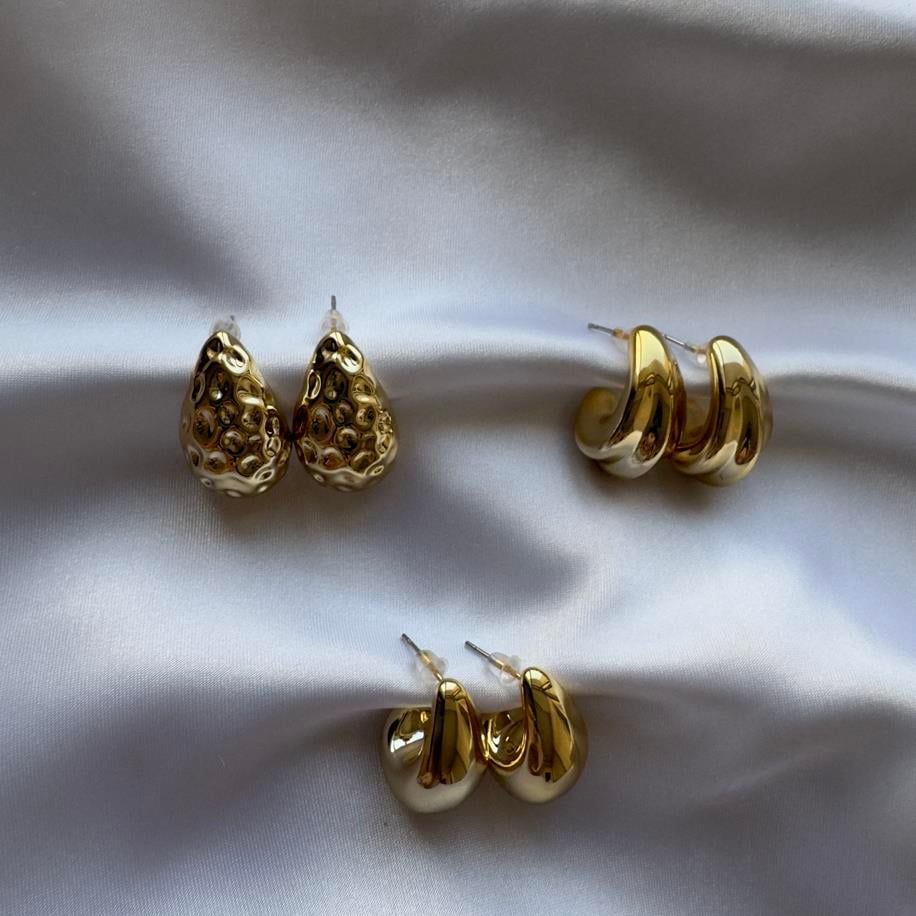 Üçlü Buble Küpe Set