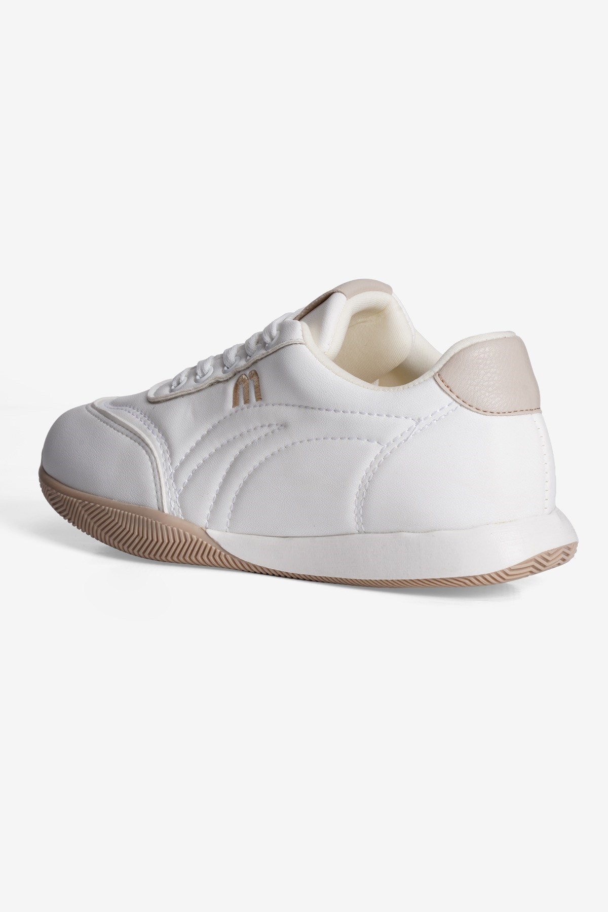 Kadın Sneaker Günlük Rahat Bağcıklı Konfor Tabanlı Spor Ayakkabı Movi Beyaz
