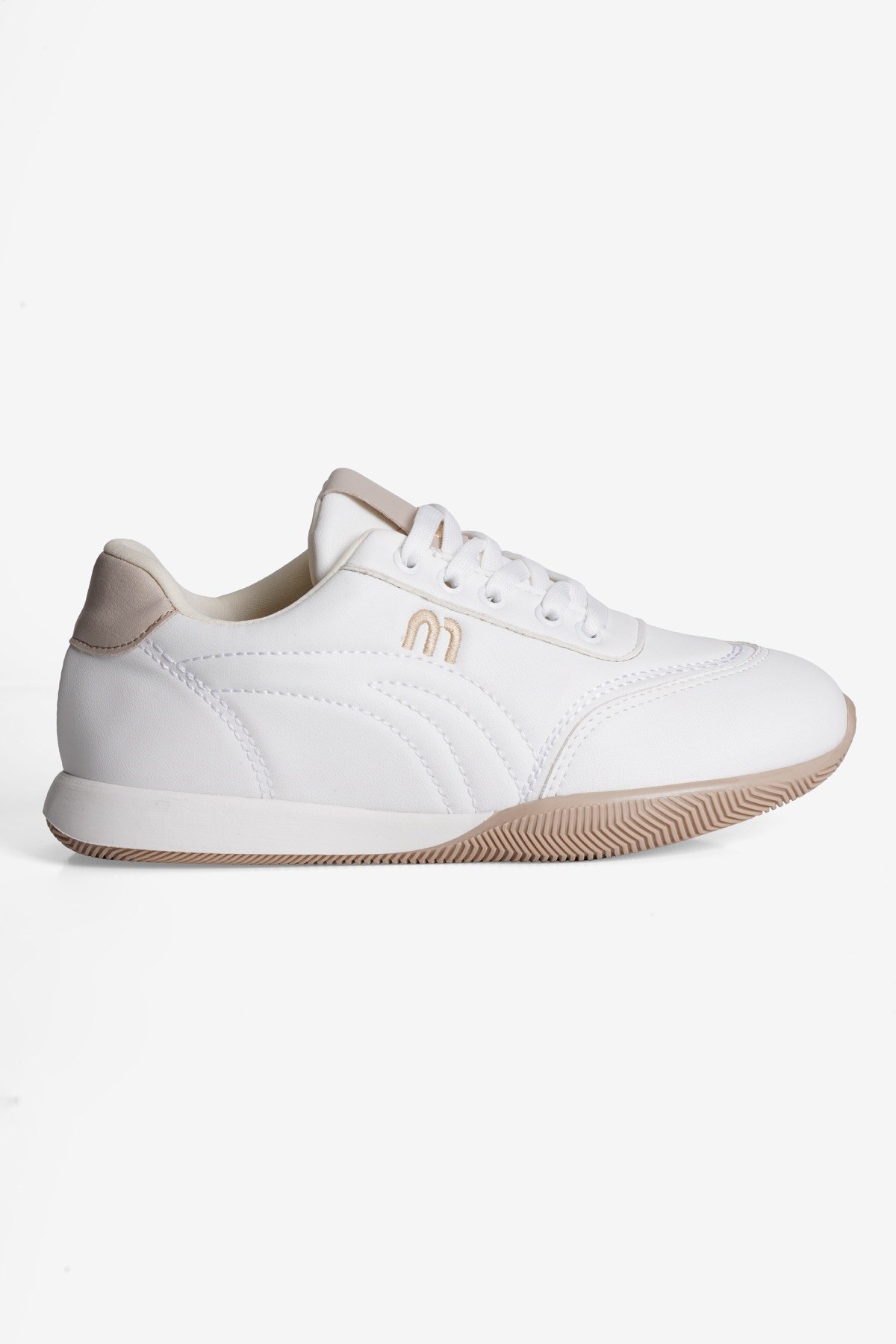 Kadın Sneaker Günlük Rahat Bağcıklı Konfor Tabanlı Spor Ayakkabı Movi Beyaz