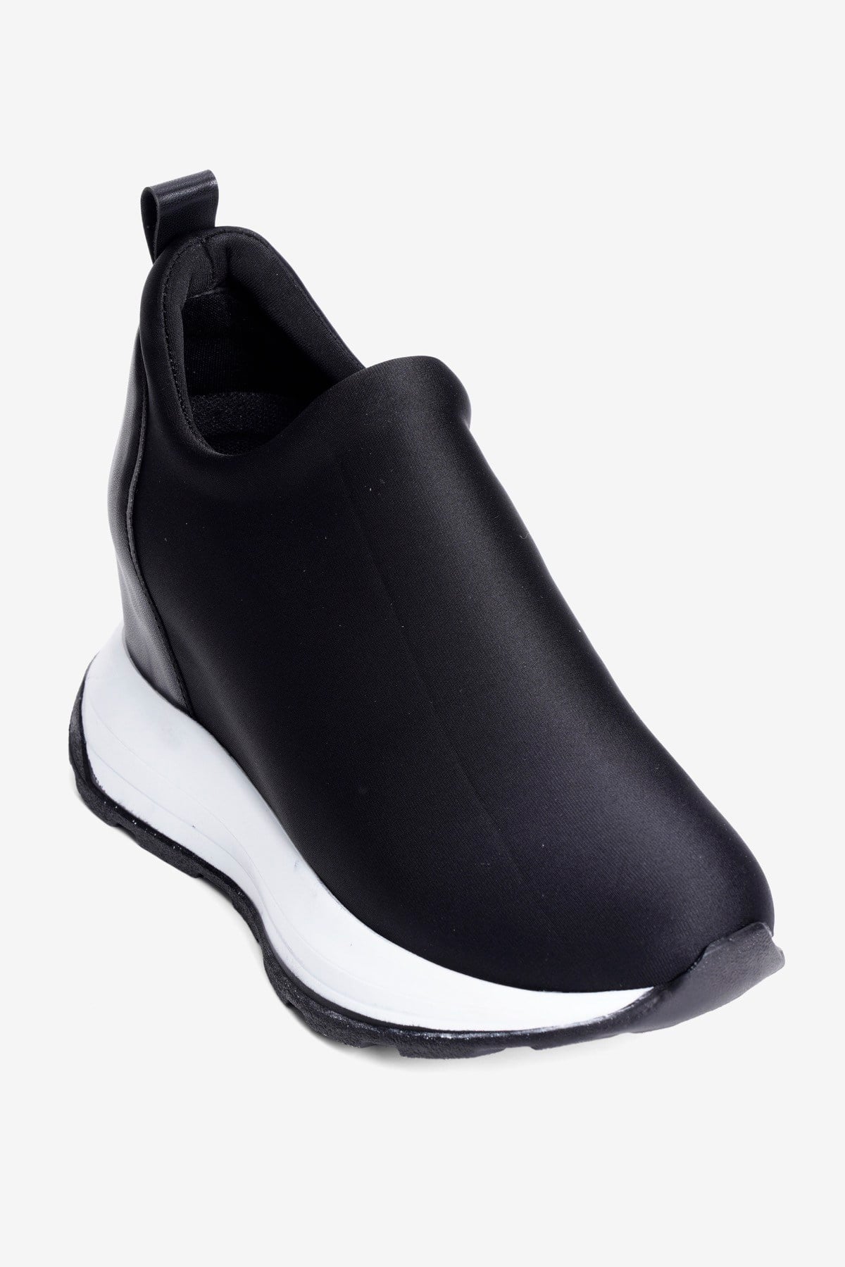 Kadın Streç Gizli Ökçe Sneaker Bot Kalın Taban Tulea Siyah