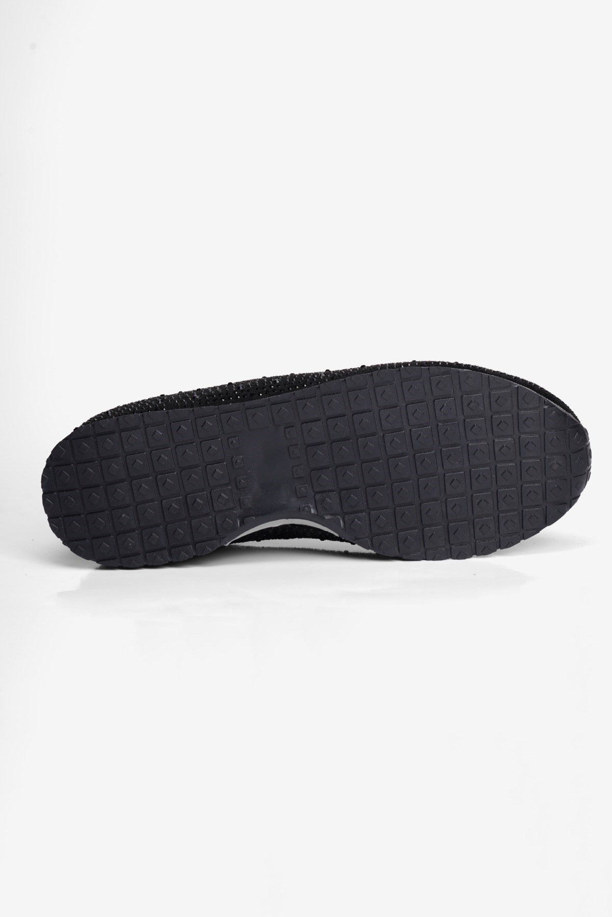 Kadın Süet Sneaker Taşlı Bağcıklı Mely Siyah