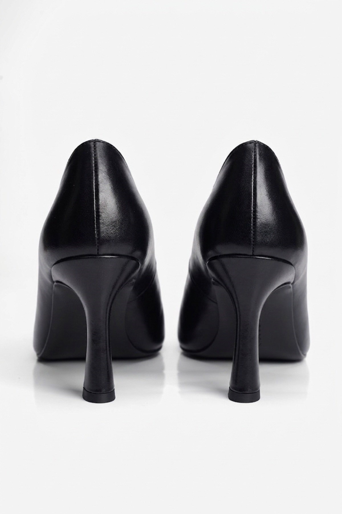 Kadın Topuklu Ayakkabı Kare Burun Stiletto Naya Siyah